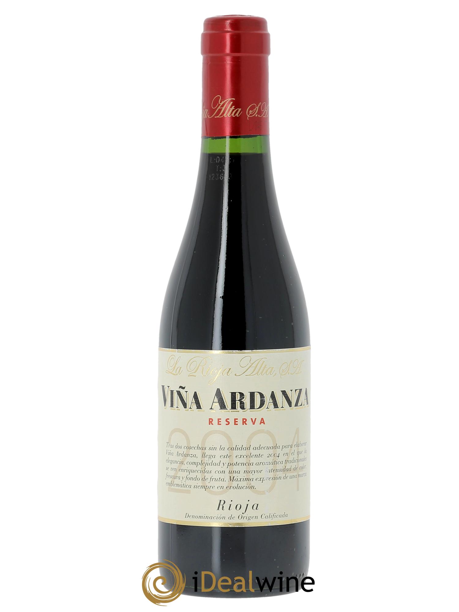 Rioja DOCa Vina Ardanza Reserva La Rioja Alta  2004 - Posten von 1 Flasche - 0