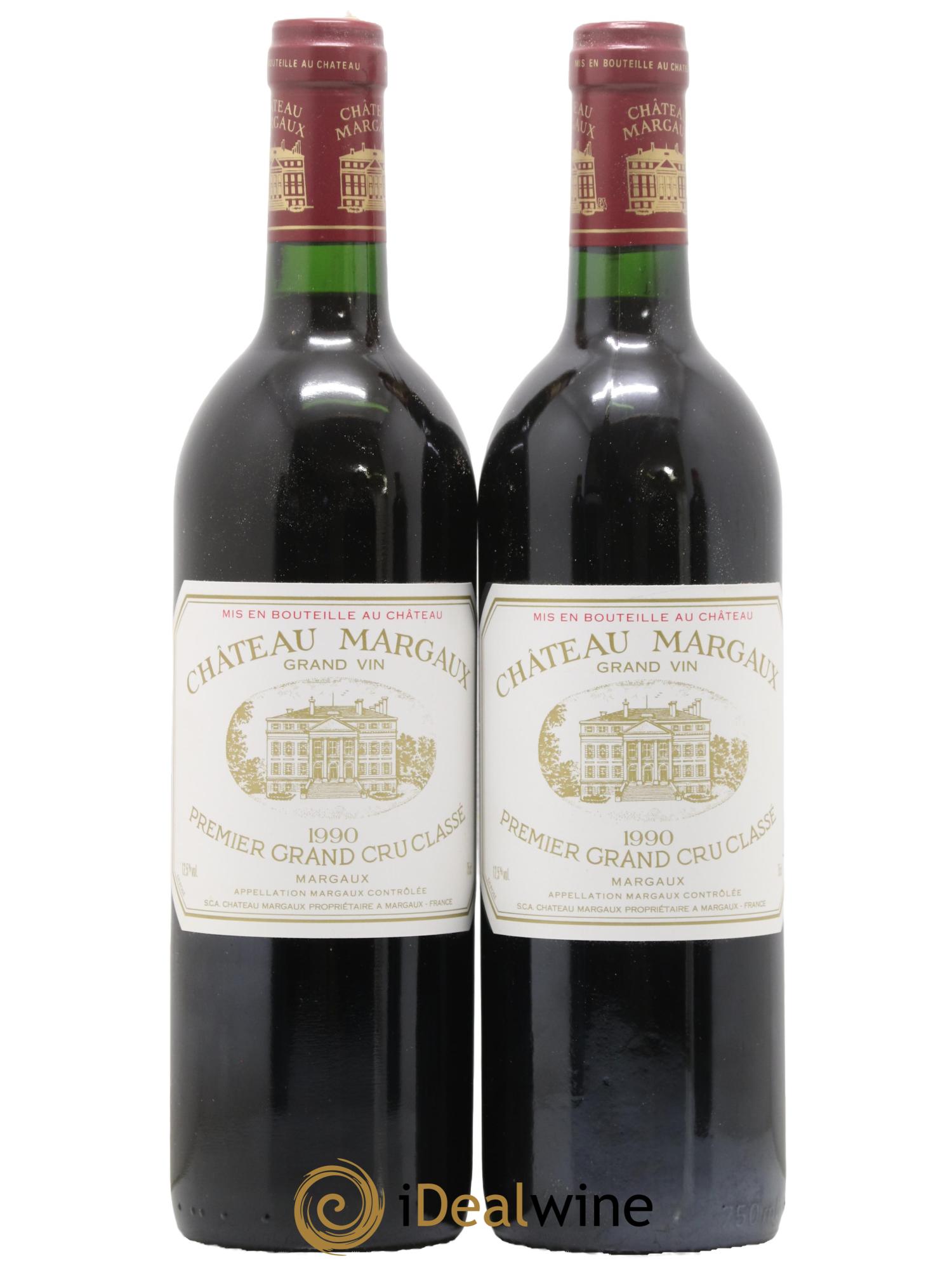 Château Margaux 1er Grand Cru Classé 1990 - Lot de 2 bouteilles - 0