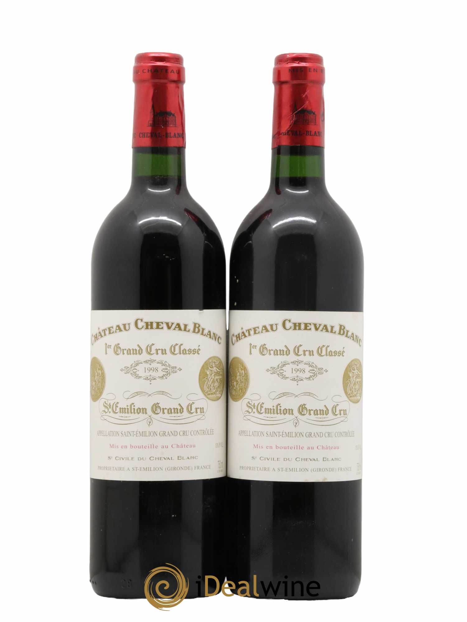 Château Cheval Blanc 1er Grand Cru Classé A 1998 - Posten von 2 Flaschen - 0