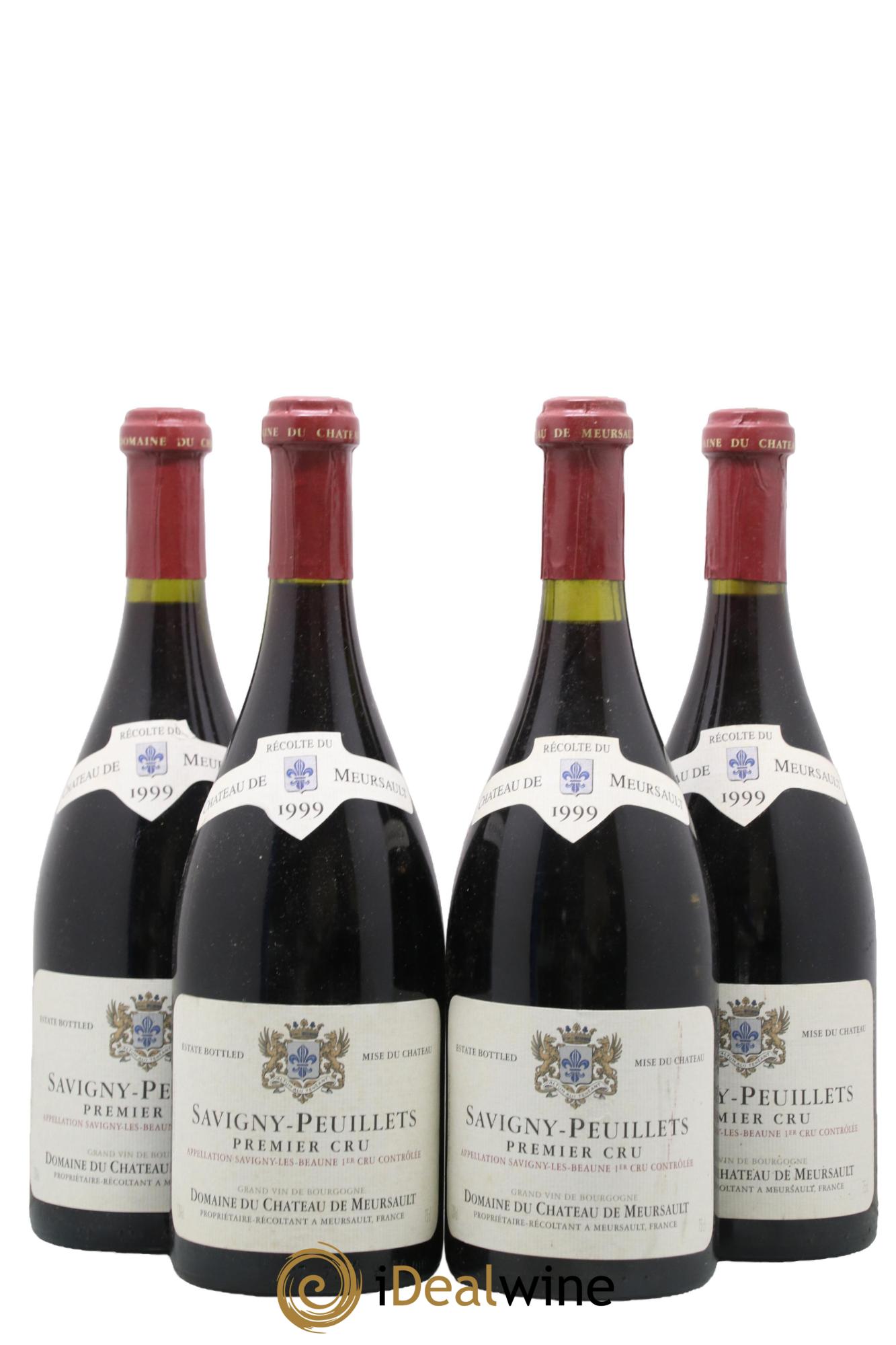 Savigny-lès-Beaune 1er Cru Les Peuillets Château de Meursault 1999 - Posten von 4 Flaschen - 0