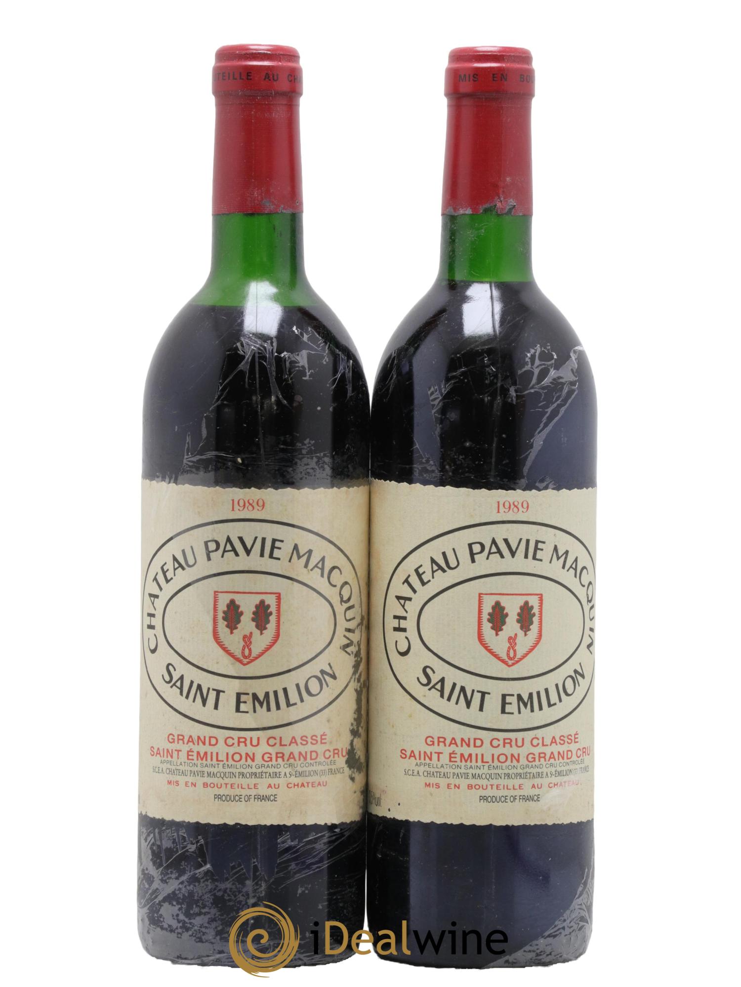 Château Pavie Macquin 1er Grand Cru Classé B 1989 - Posten von 2 Flaschen - 0