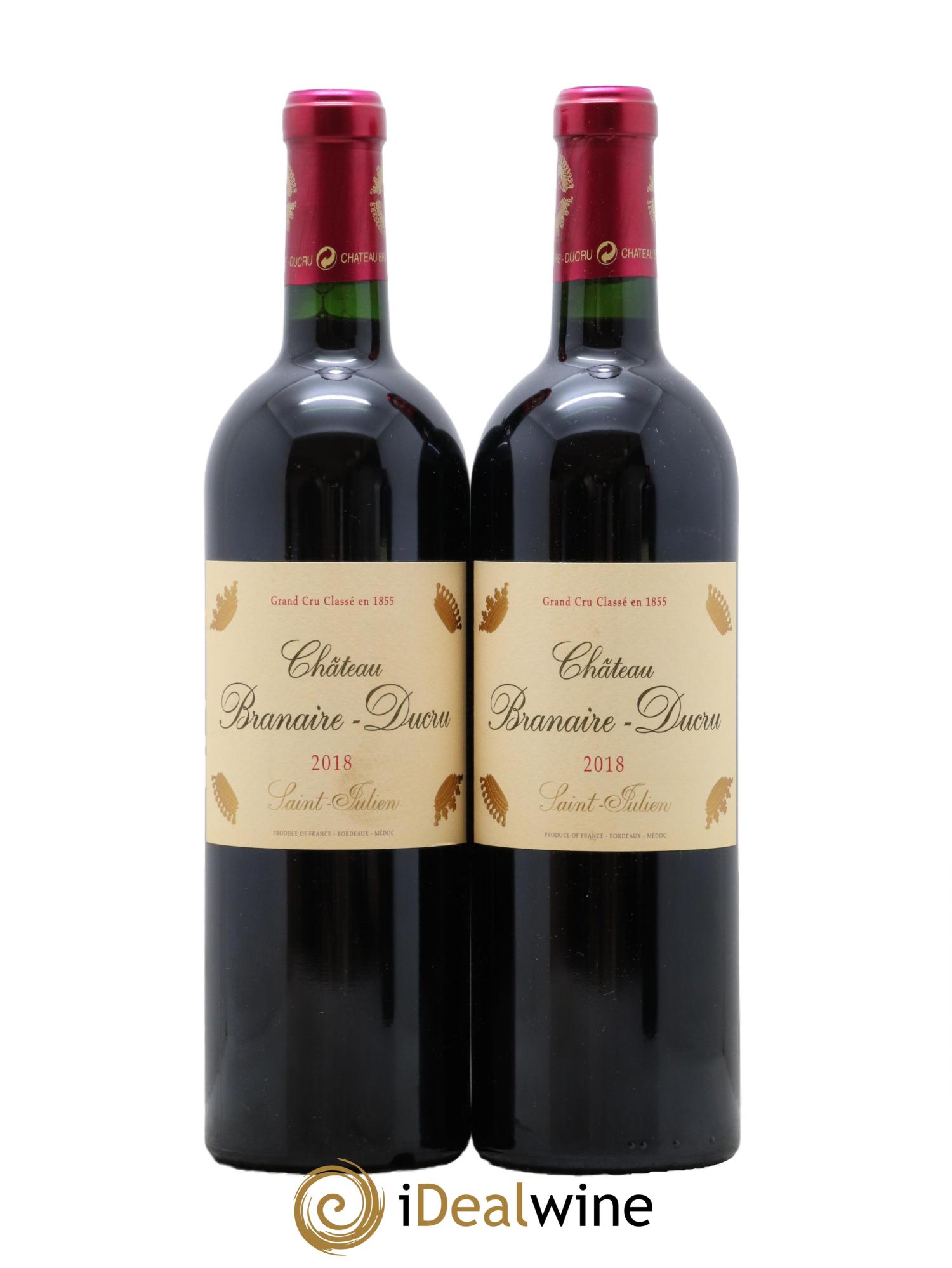 Château Branaire Ducru 4ème Grand Cru Classé 2018 - Lotto di 2 bottiglie - 0