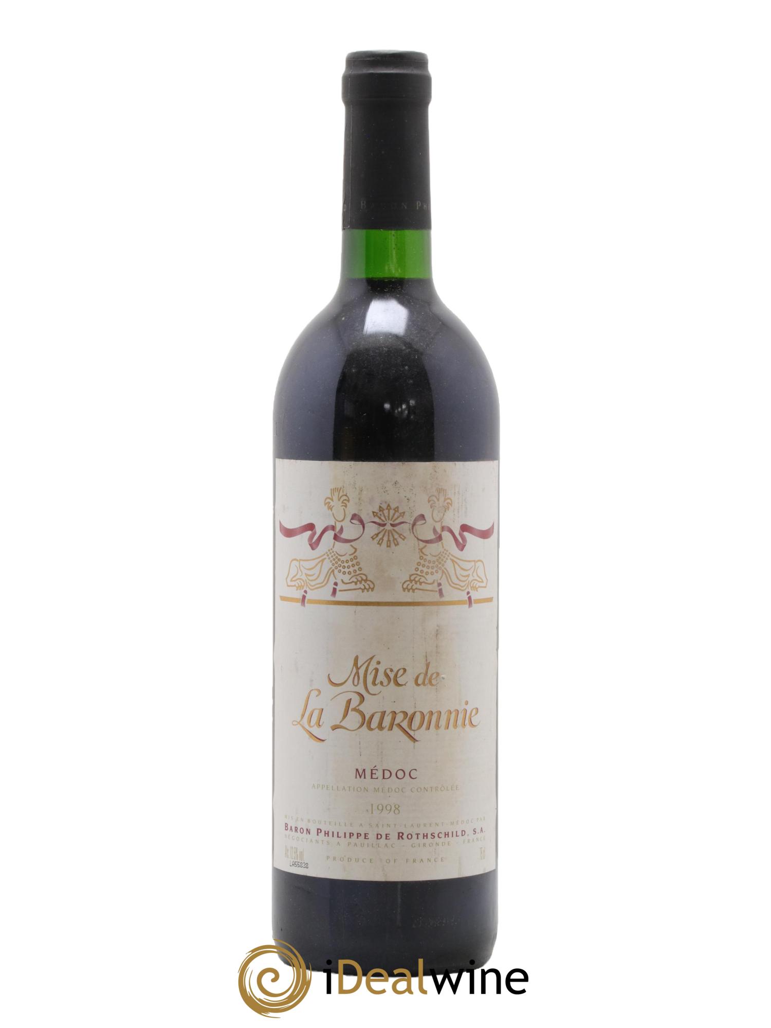 Médoc Mise de la Baronnie 1998 - Lot de 1 bouteille - 0