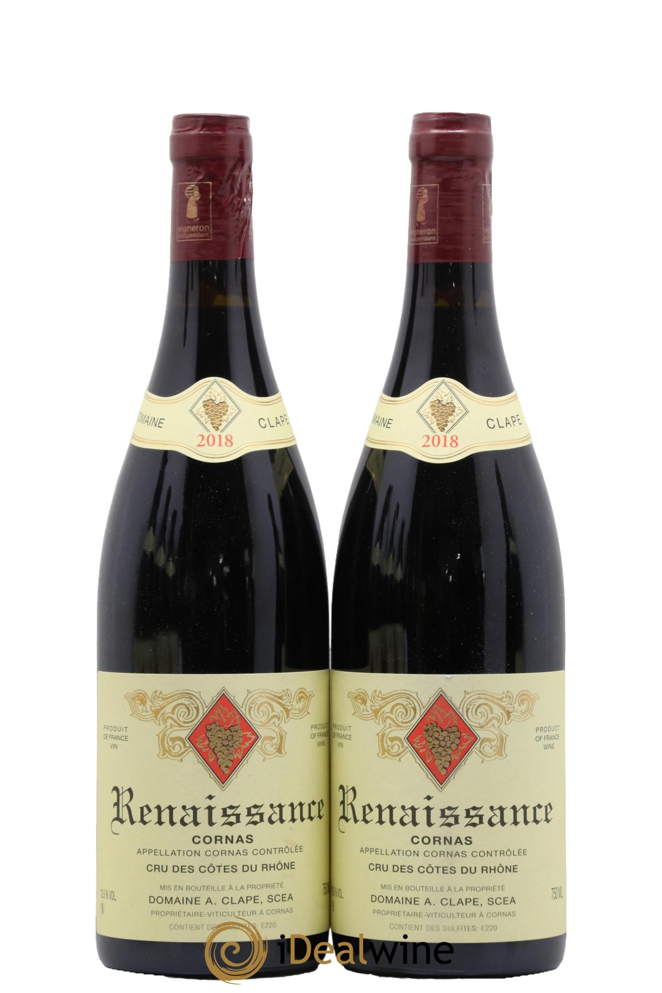 Cornas Renaissance Auguste Clape 2018 - Lot of 2 bottles - 0