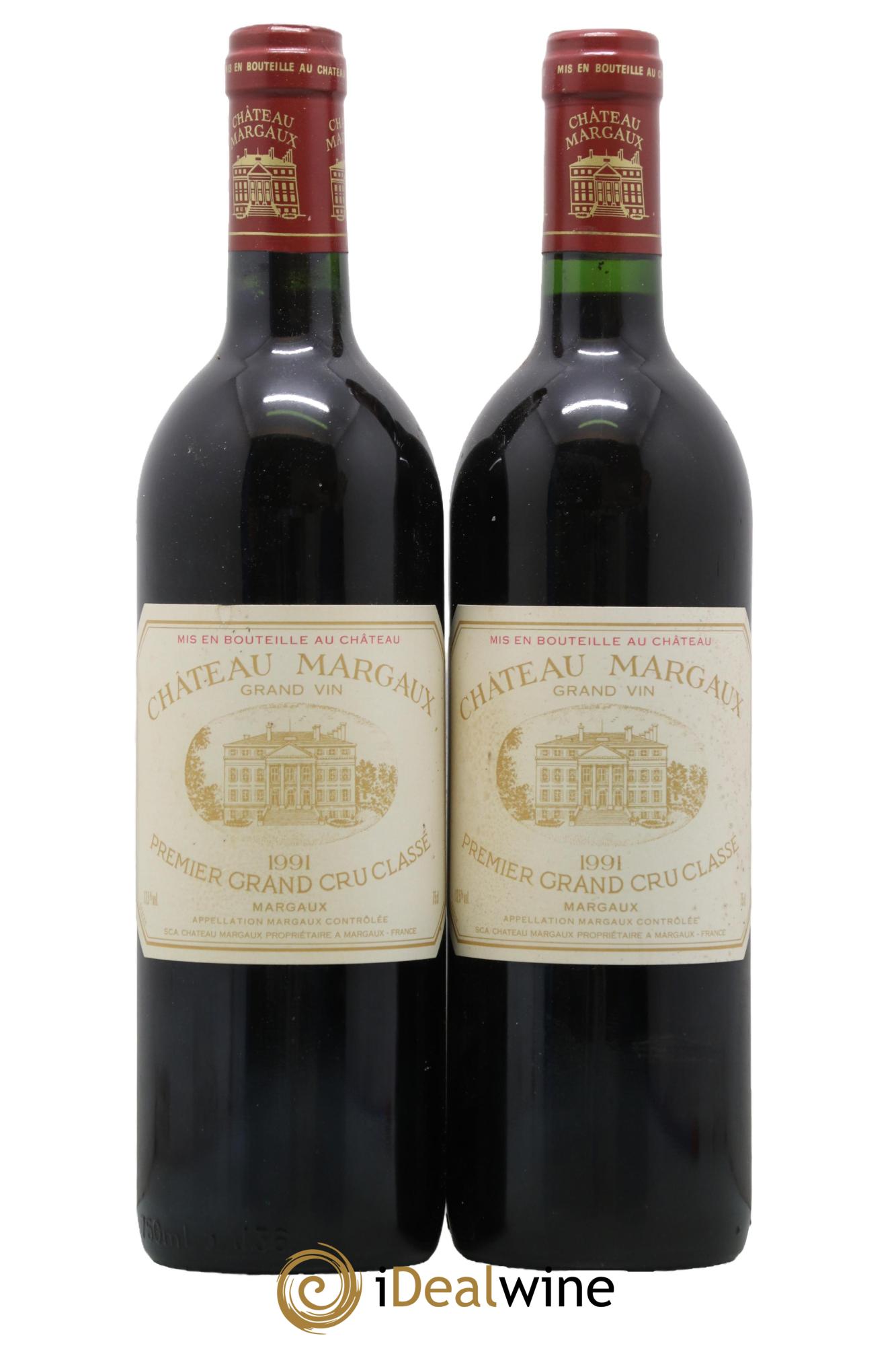 Château Margaux 1er Grand Cru Classé 1991 - Lot de 2 bouteilles - 0