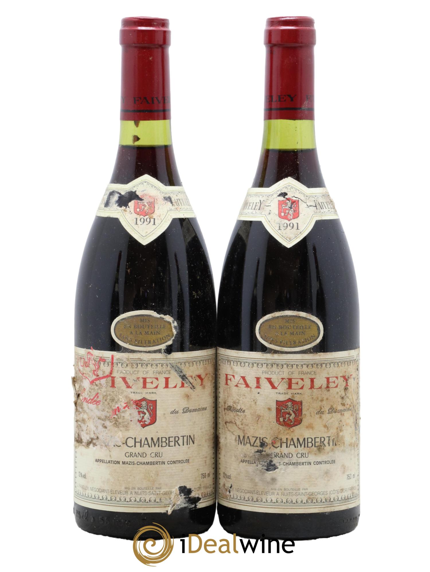 Mazis-Chambertin Grand Cru Faiveley  1991 - Lot of 2 bottles - 0