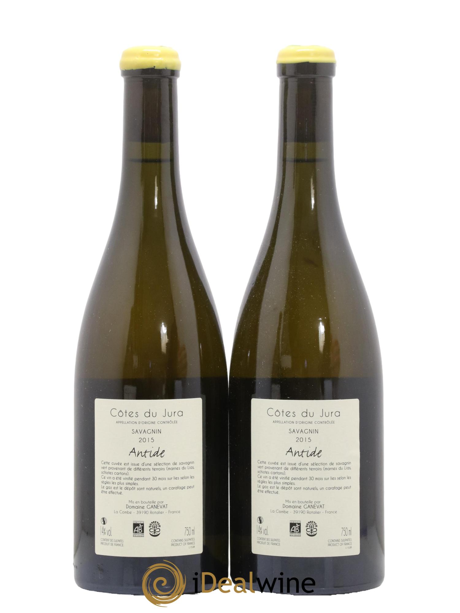 Côtes du Jura Savagnin Antide Jean-François Ganevat (Domaine) 2015 - Lot of 2 bottles - 1