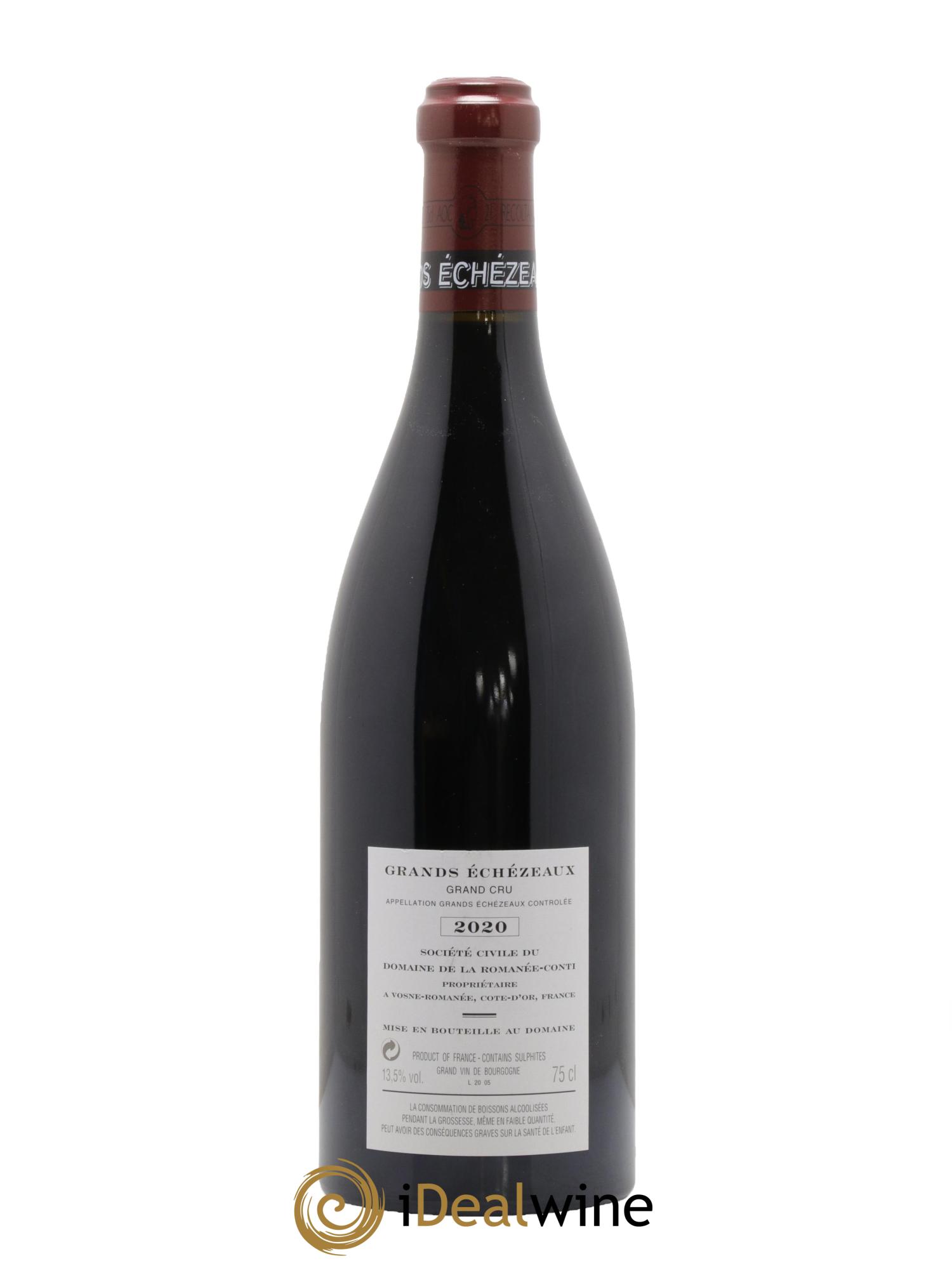 Grands-Echezeaux Grand Cru Domaine de la Romanée-Conti 2020 - Lot de 1 bouteille - 1