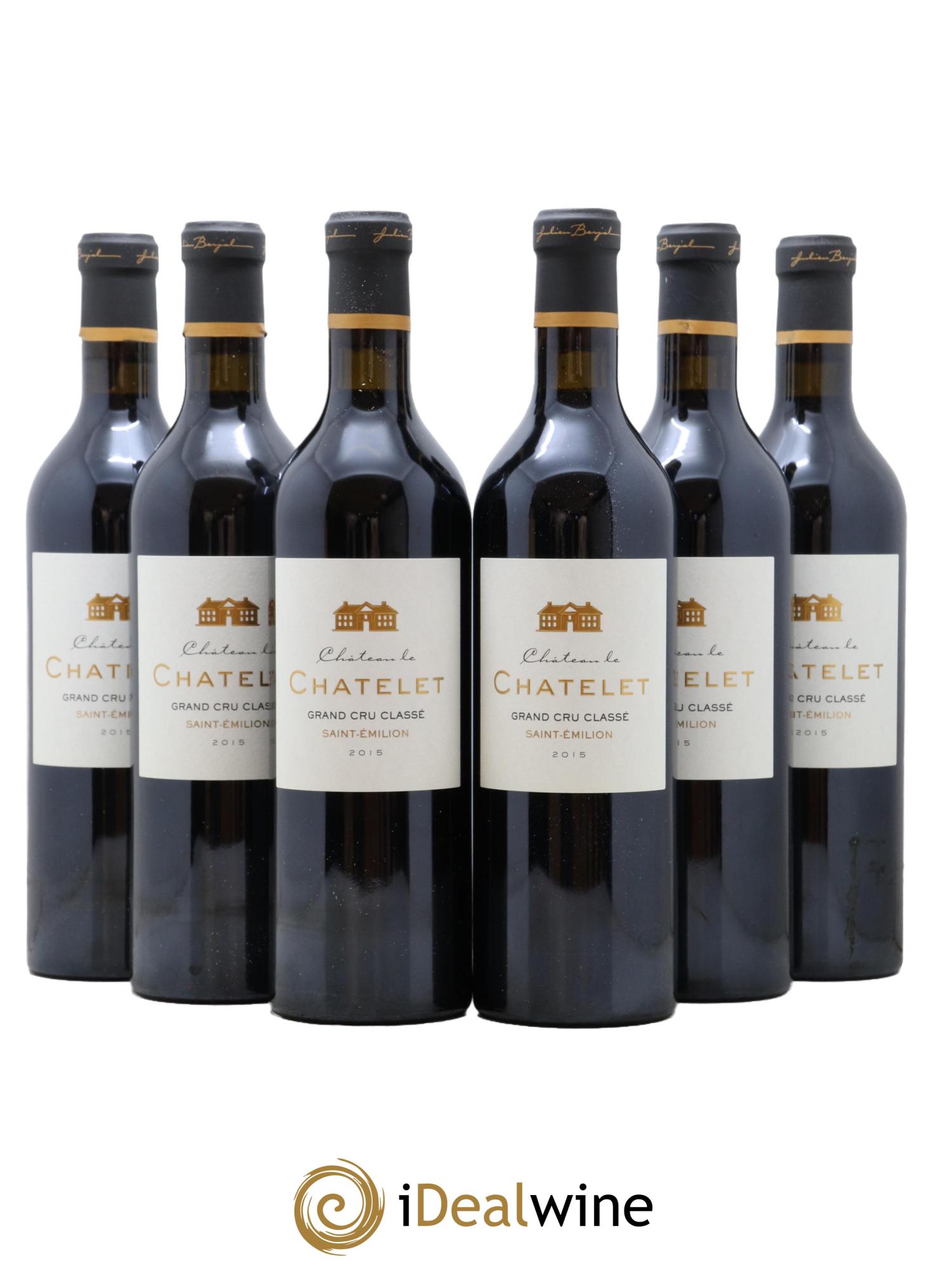 Saint-Émilion Grand Cru Chateau Le Chatelet 2015 - Lot de 6 bouteilles - 0