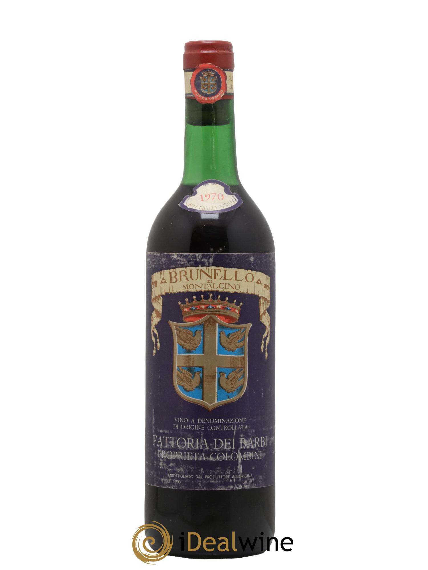 Brunello di Montalcino DOCG Fattoria dei Barbi 1970 - Lot of 1 bottle - 0