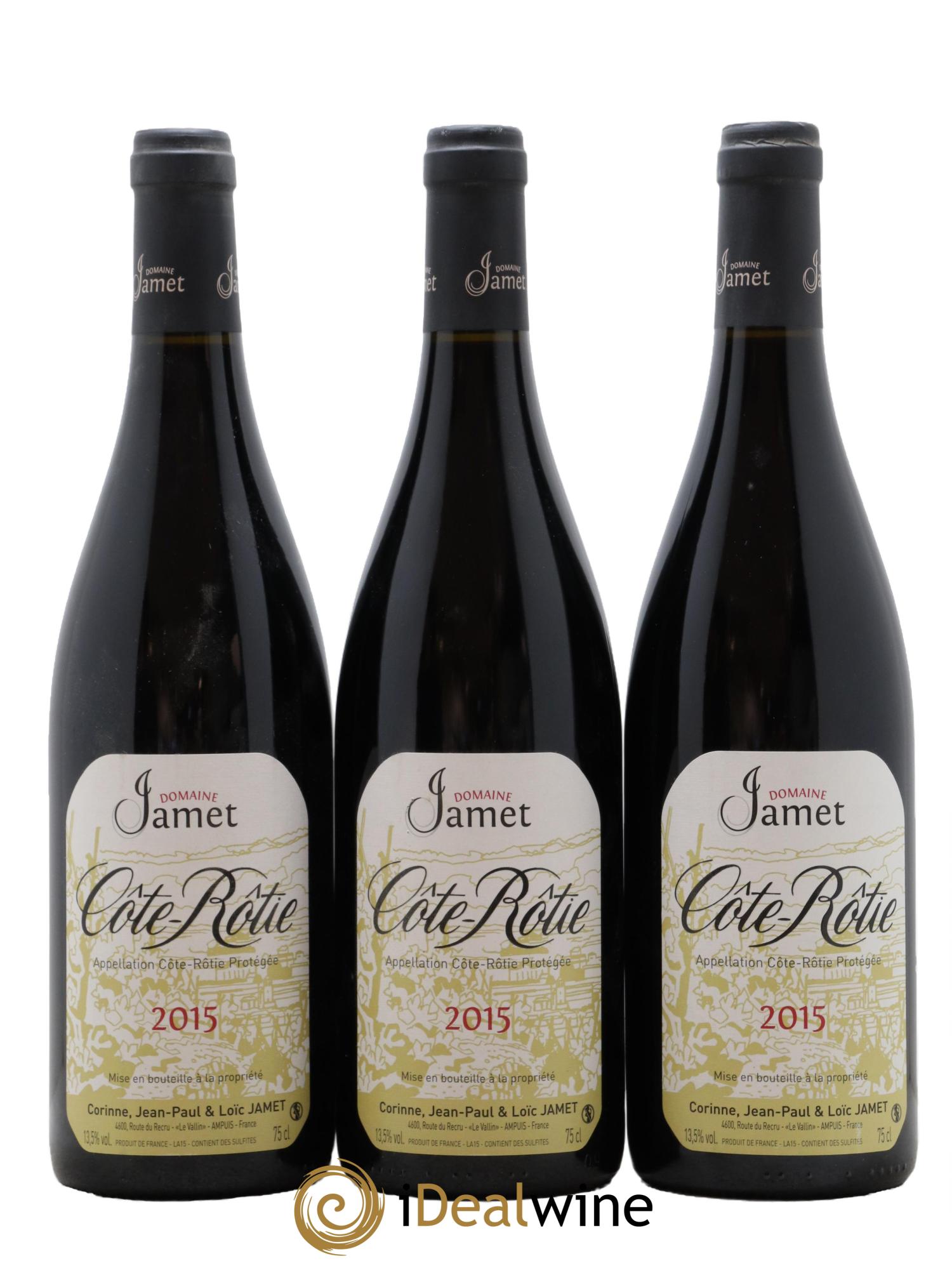 Côte-Rôtie Jamet (Domaine) 2015 - Posten von 3 Flaschen - 0