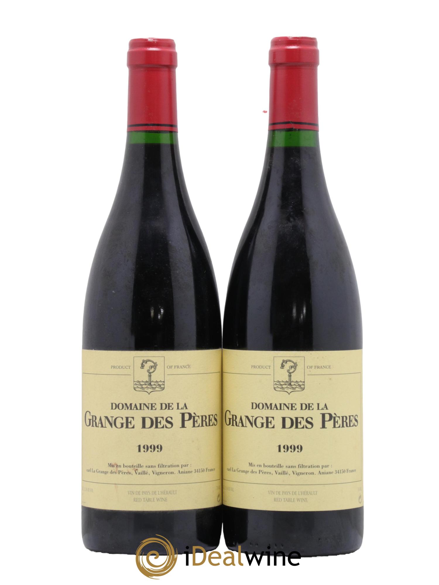 IGP Pays d'Hérault Grange des Pères Laurent Vaillé 1999 - Lot de 2 bouteilles - 0