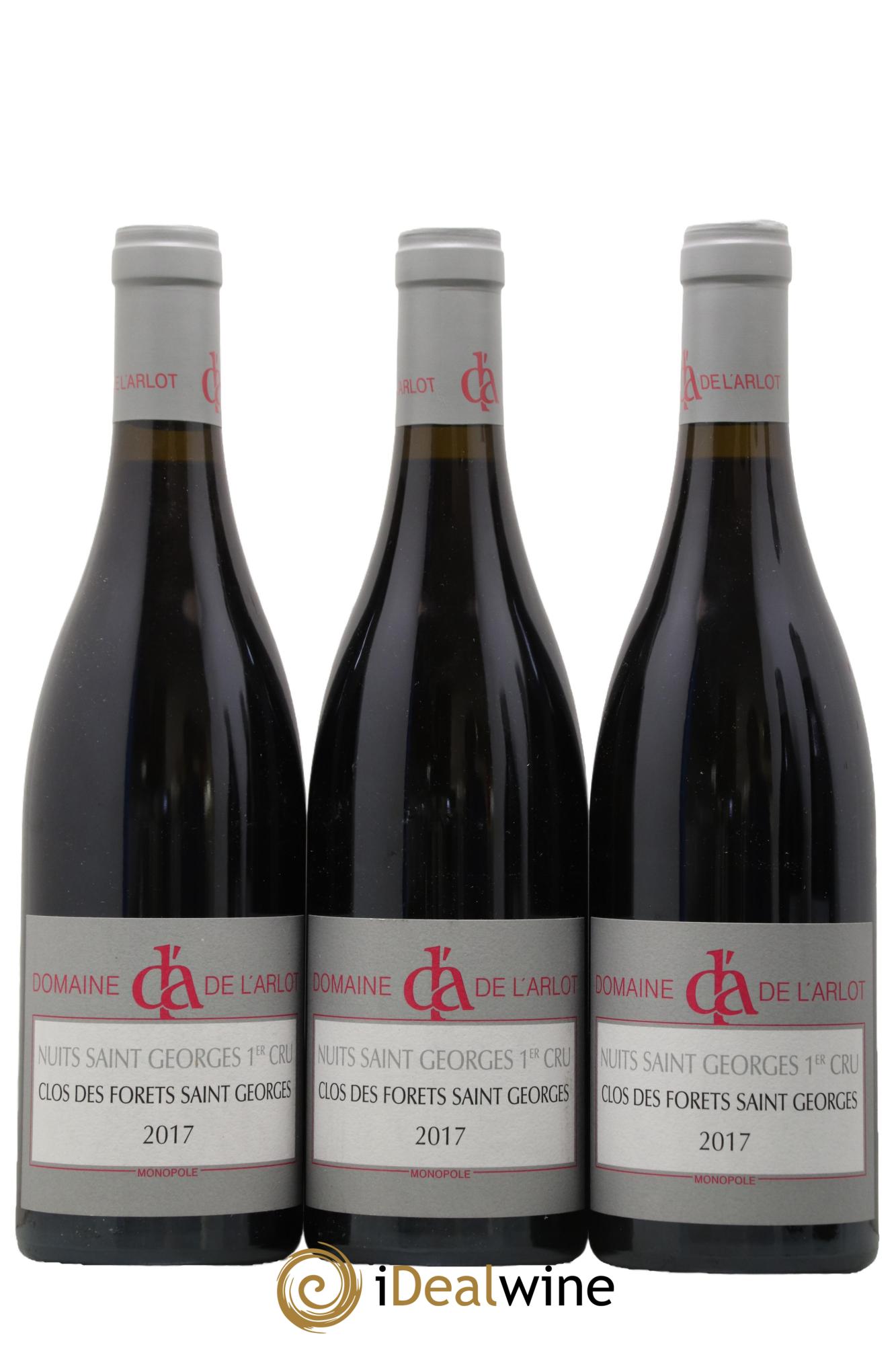 Nuits Saint-Georges 1er Cru Clos des Forêts Saint-Georges Domaine de l'Arlot 2017 - Posten von 3 Flaschen - 0