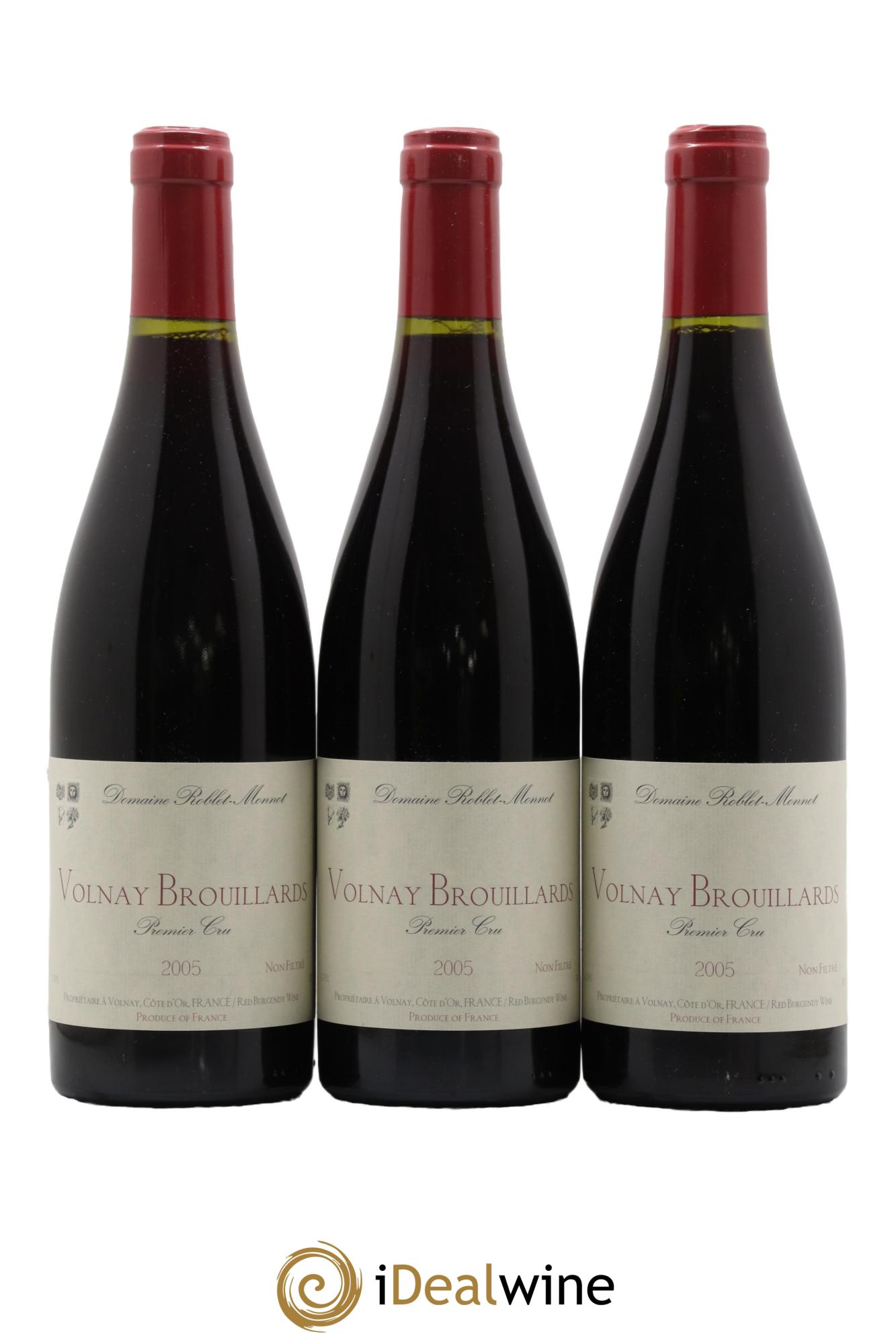 Volnay 1er Cru Brouillards Roblet-Monnot (Domaine)  2005 - Lotto di 3 bottiglie - 0