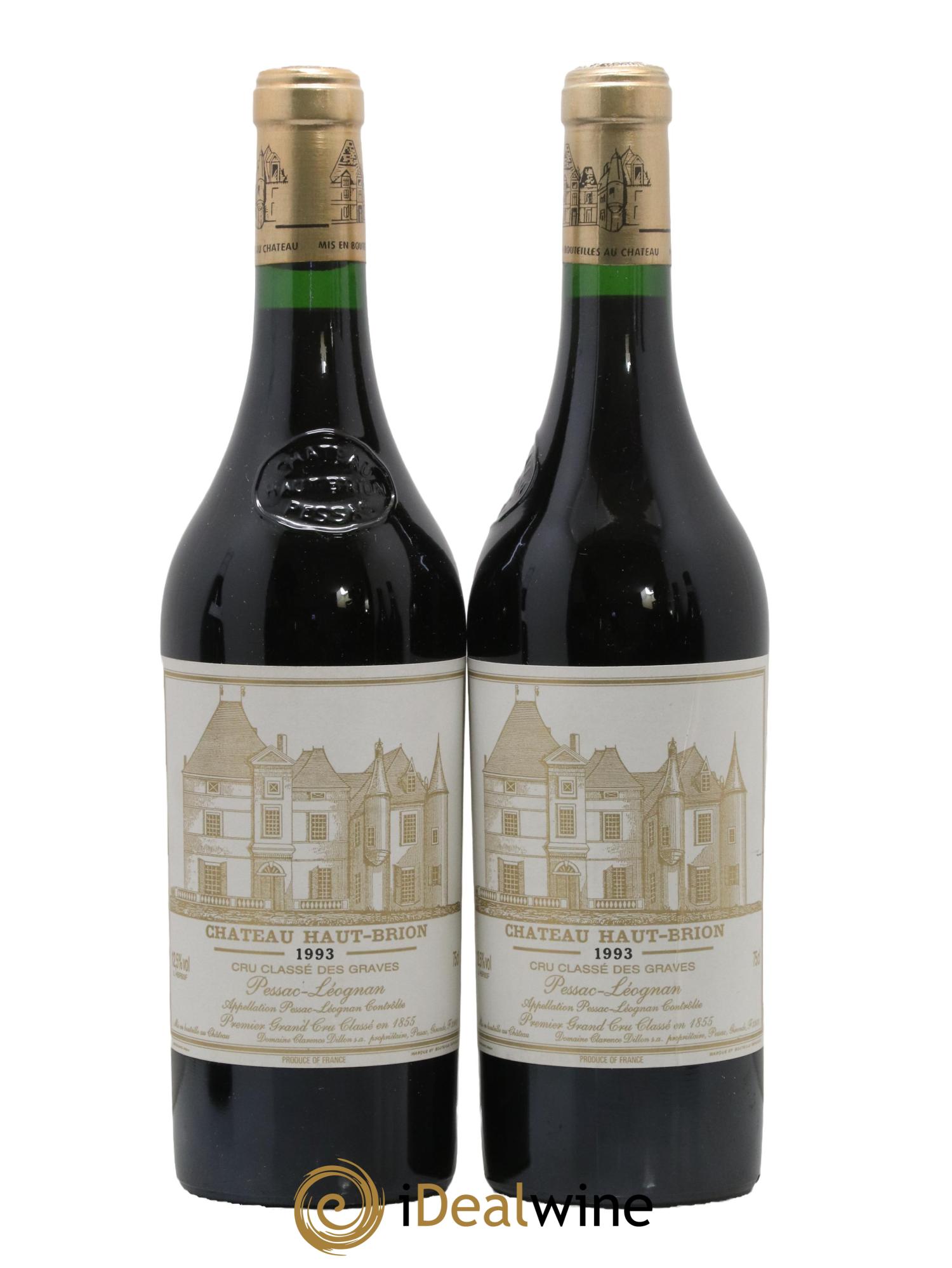 Château Haut Brion 1er Grand Cru Classé 1993 - Posten von 2 Flaschen - 0