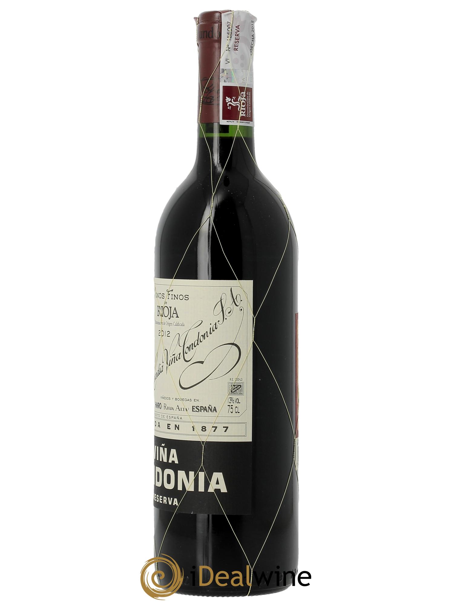 Rioja DOCA Reserva Vina Tondonia R. Lopez de Heredia   2012 - Posten von 1 Flasche - 1