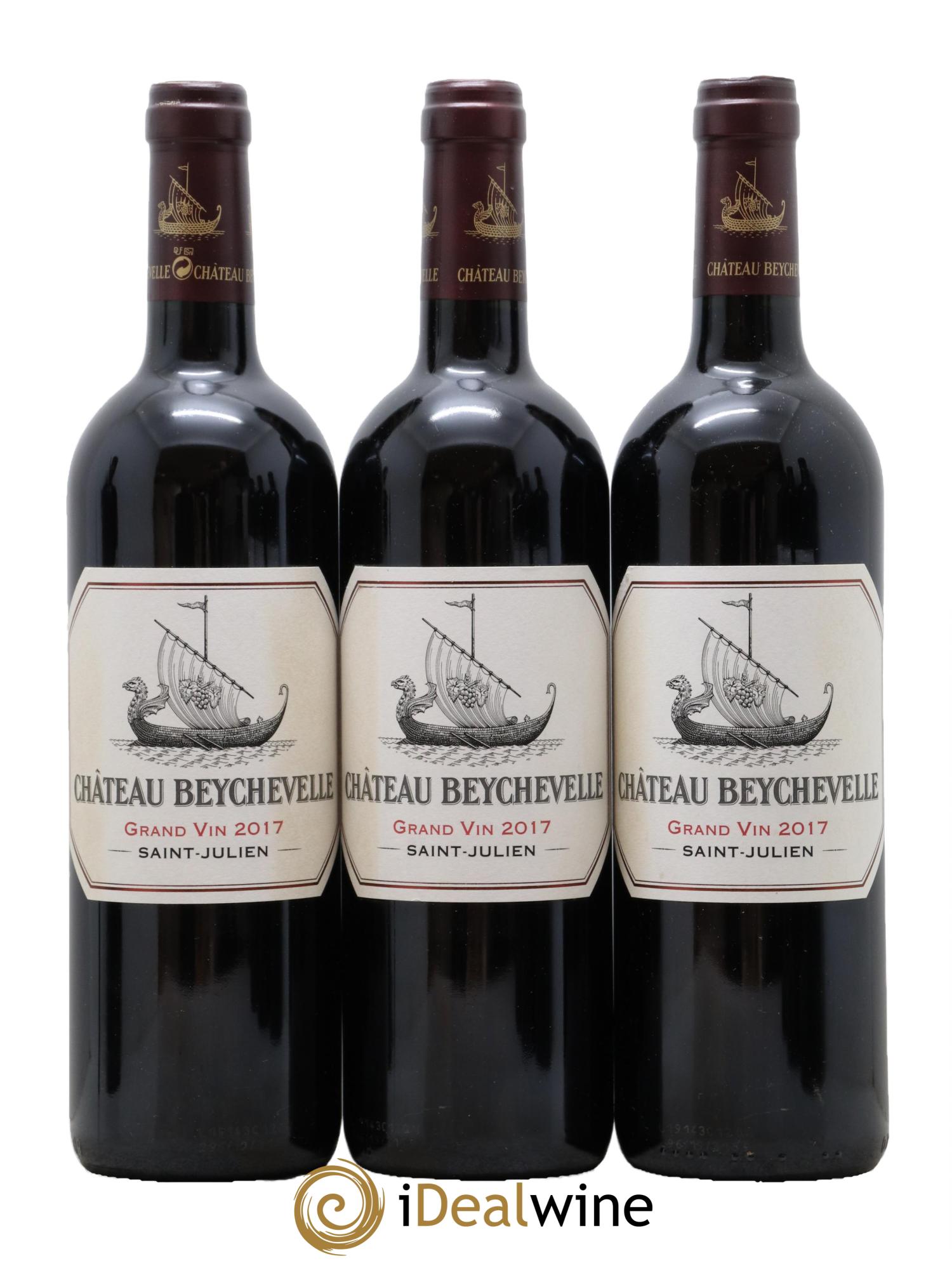 Château Beychevelle 4ème Grand Cru Classé 2017 - Lotto di 3 bottiglie - 0