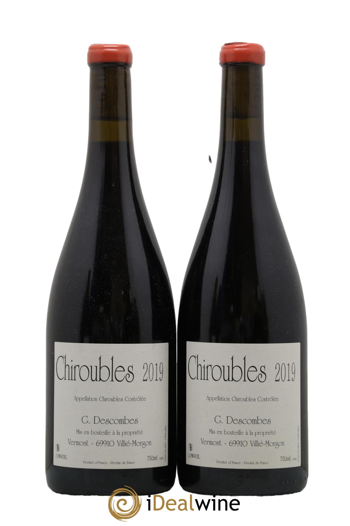 Chiroubles Vieilles vignes Georges Descombes (Domaine) 2019 - Lotto di 2 bottiglie - 0