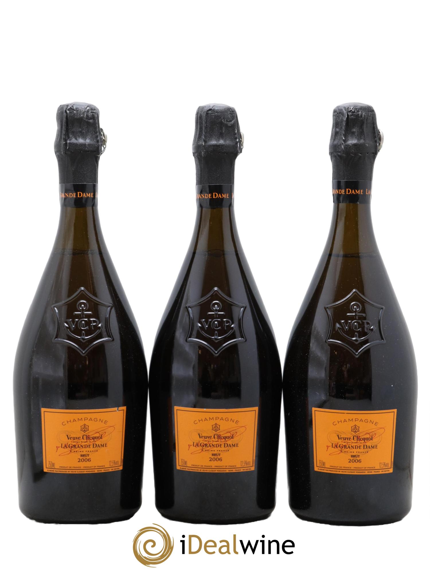 La Grande Dame Veuve Clicquot Ponsardin  2006 - Lot de 3 bouteilles - 0