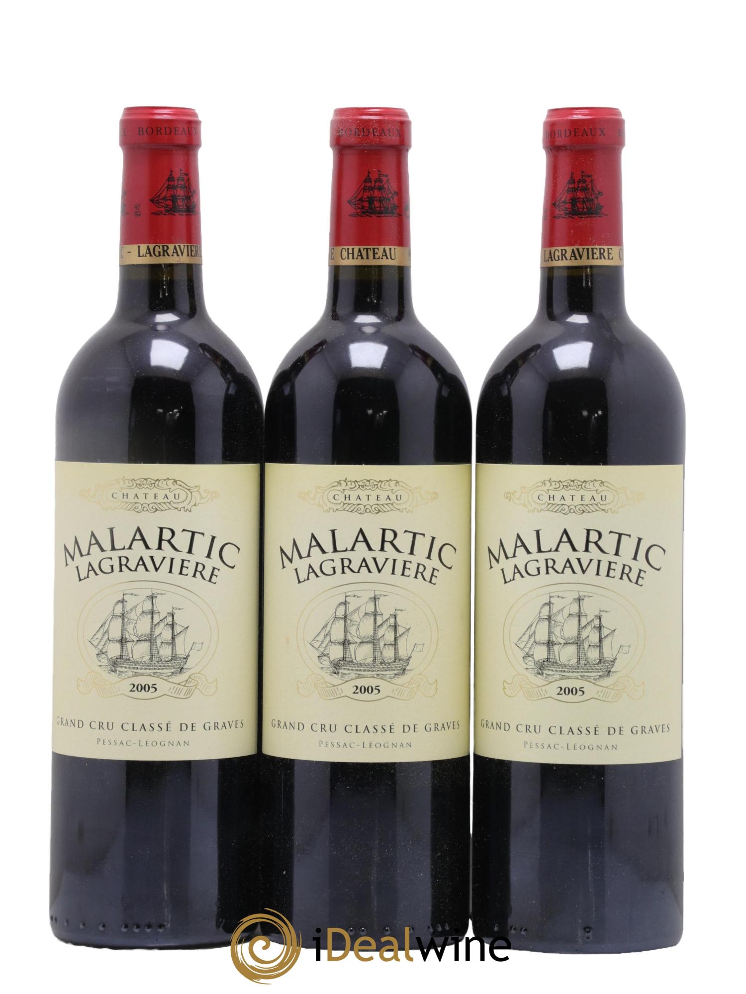 Château Malartic-Lagravière Cru Classé de Graves 2005 - Lotto di 6 bottiglie - 1