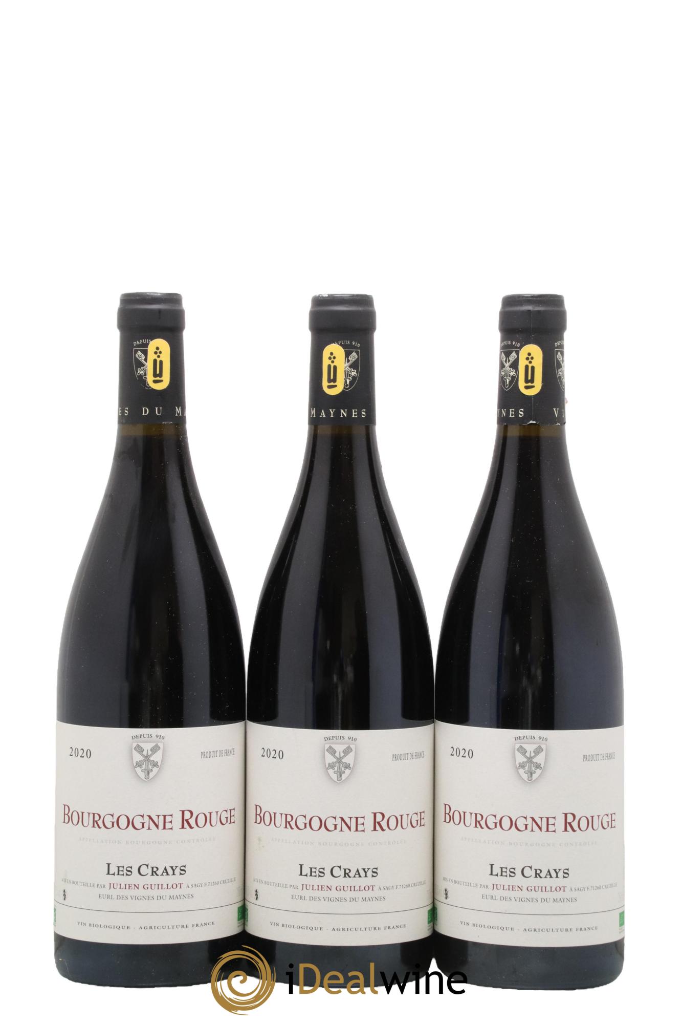 Bourgogne Les Crays Les Vignes du Maynes 2020 - Lot de 3 bouteilles - 0