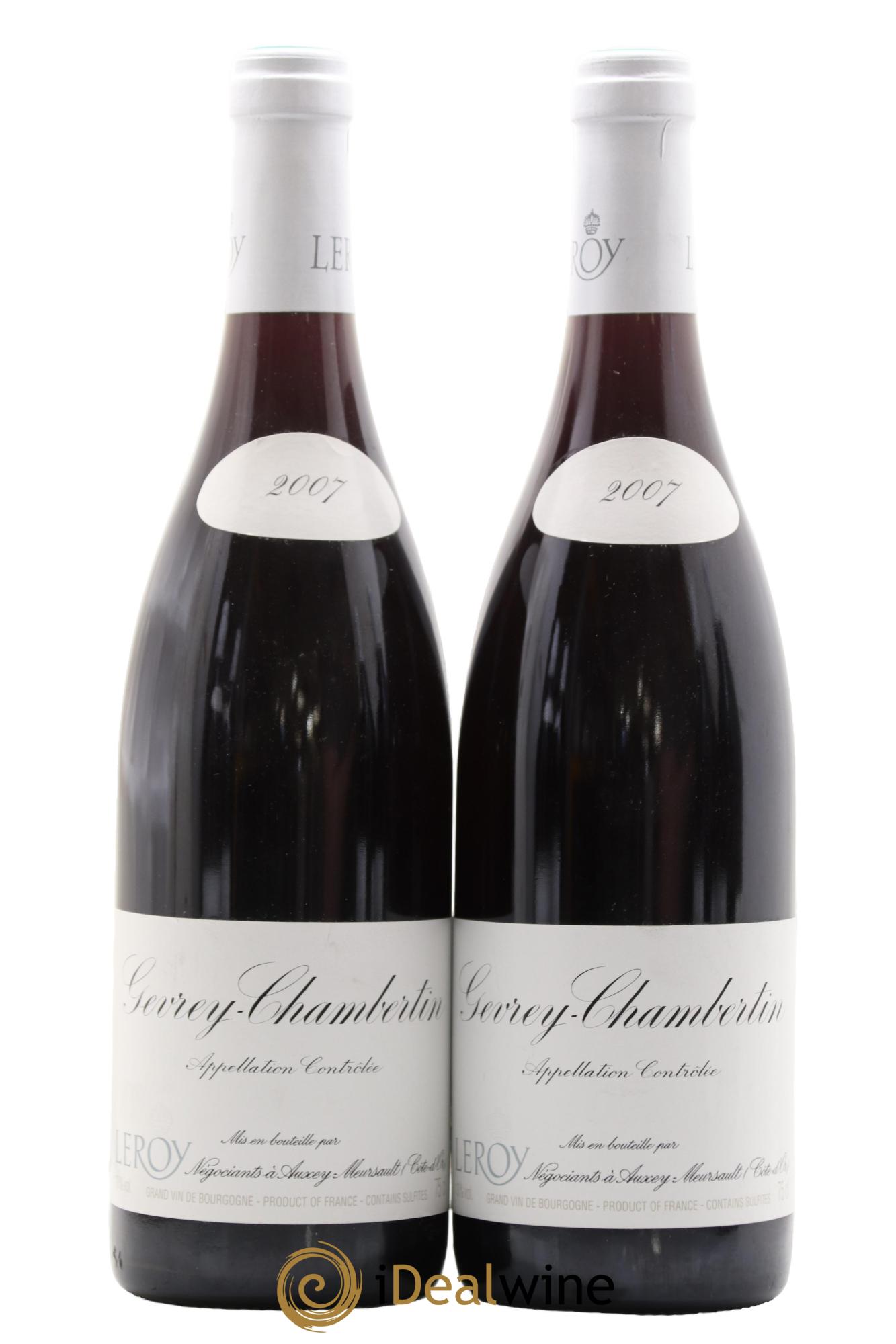 Gevrey-Chambertin Leroy SA 2007 - Lot de 2 bouteilles - 0