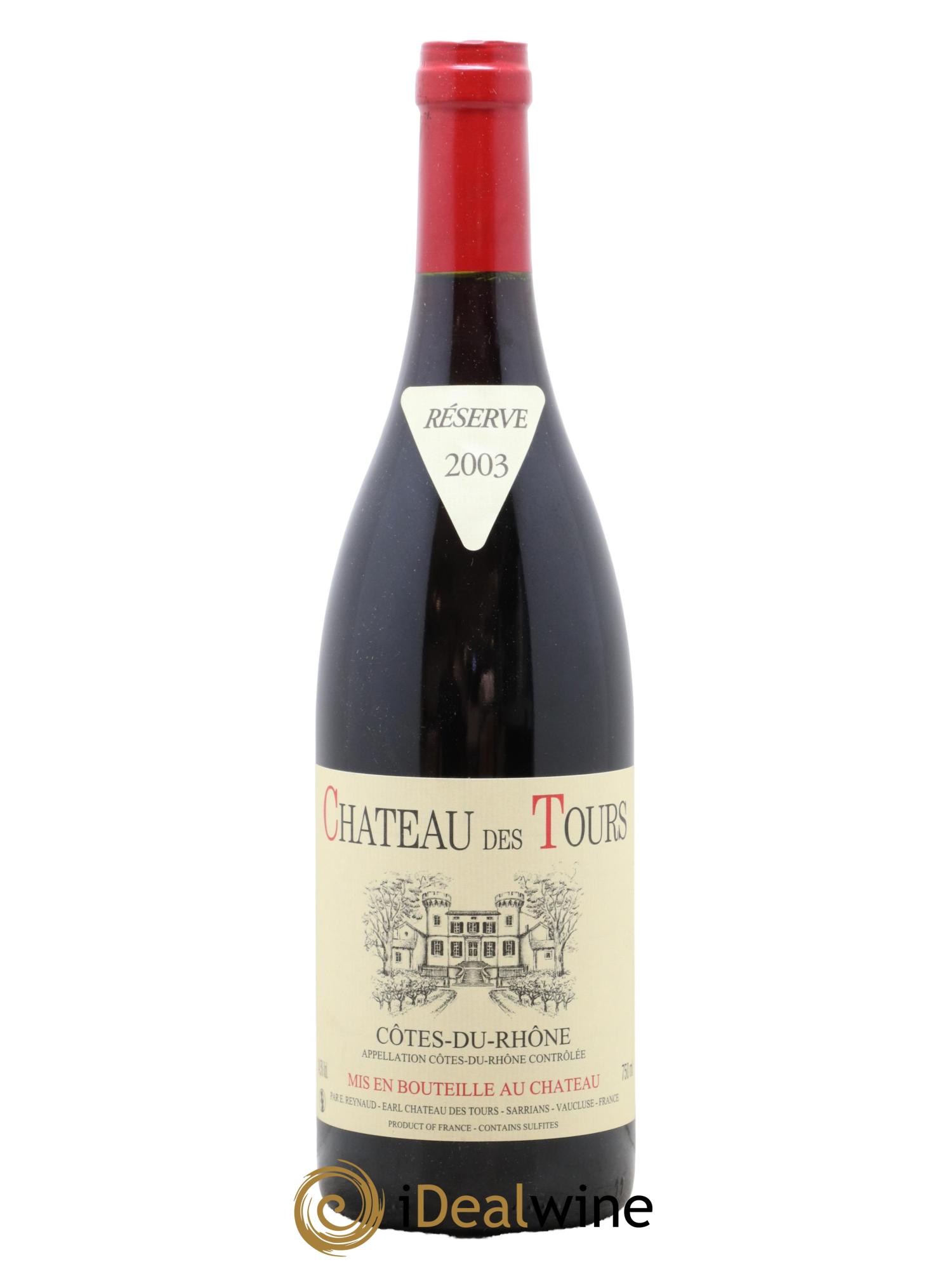 Côtes du Rhône Château des Tours Emmanuel Reynaud  2003 - Lot de 1 bouteille - 0