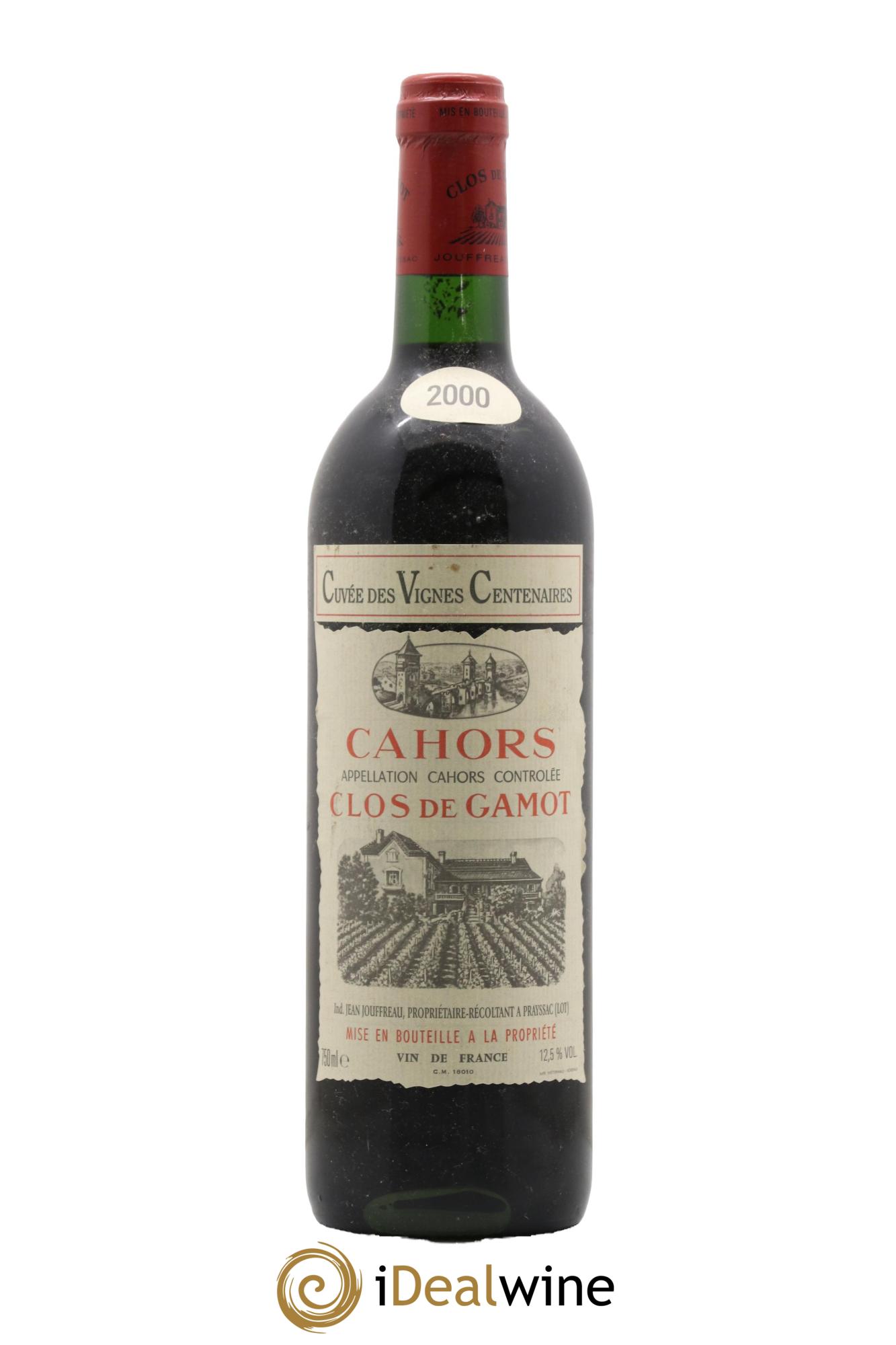 Cahors Cuvée des Vignes Centenaires Clos de Gamot 2000 - Lotto di 1 bottiglia - 0