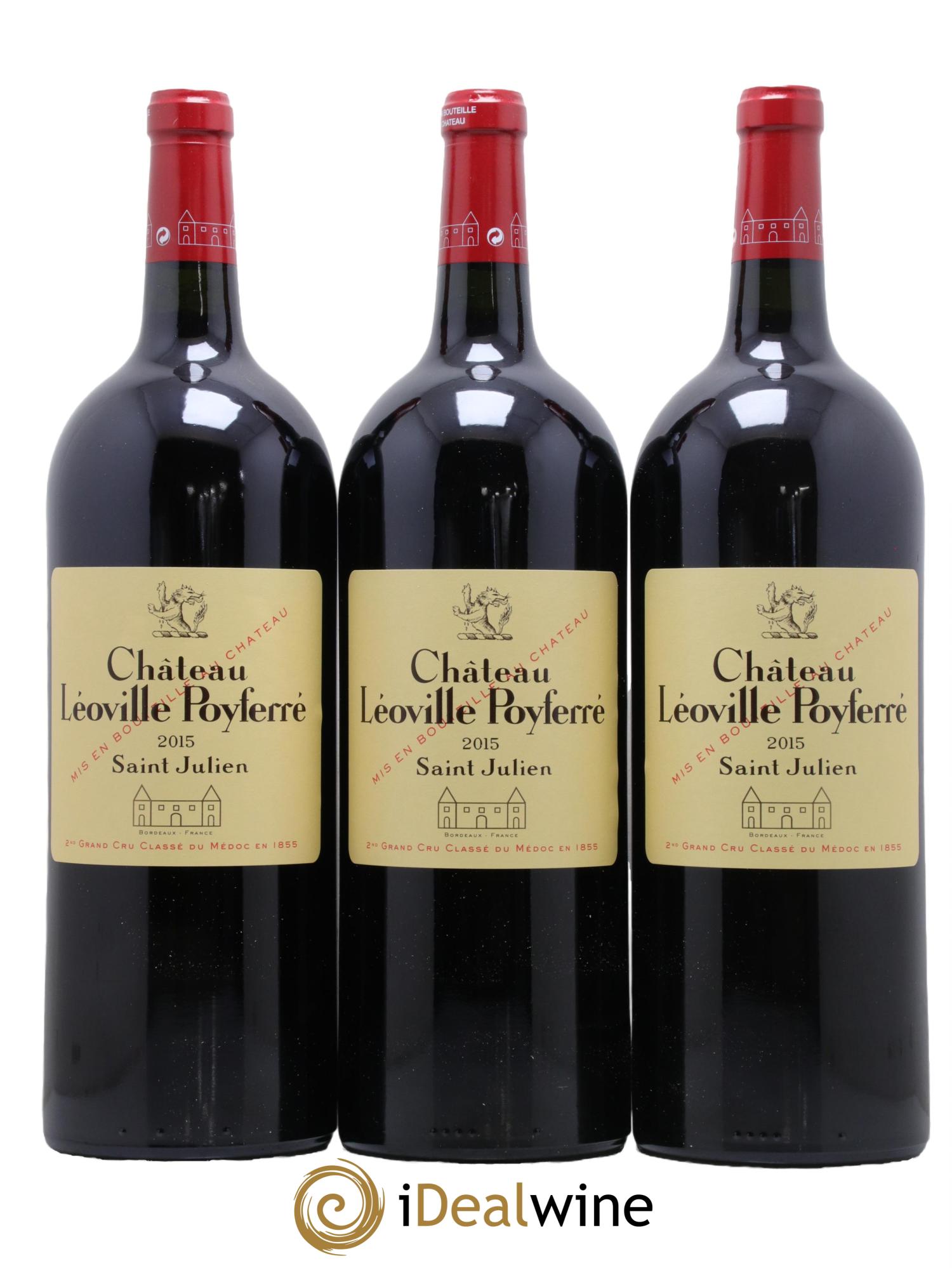 Château Léoville Poyferré 2ème Grand Cru Classé  2015 - Lot de 6 magnums - 1