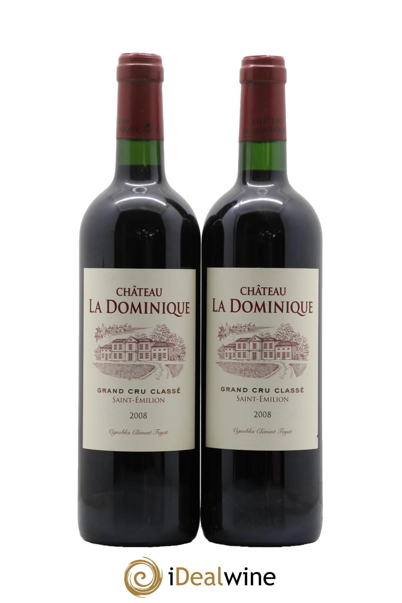 Château la Dominique Grand Cru Classé 2008 - Lot de 2 bouteilles - 0