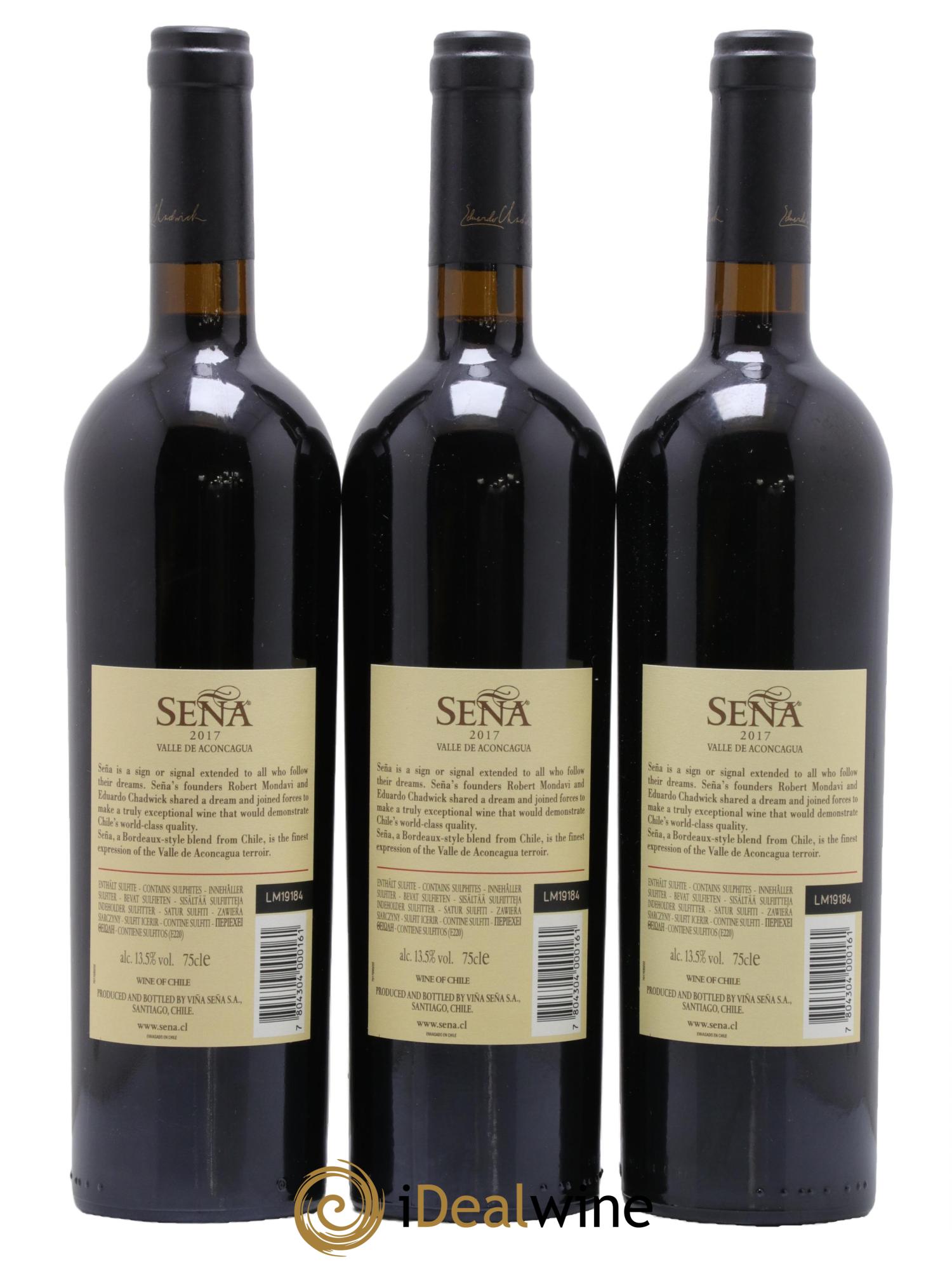 Chili Vina Sena Domaine Sena 2017 - Lotto di 3 bottiglie - 1