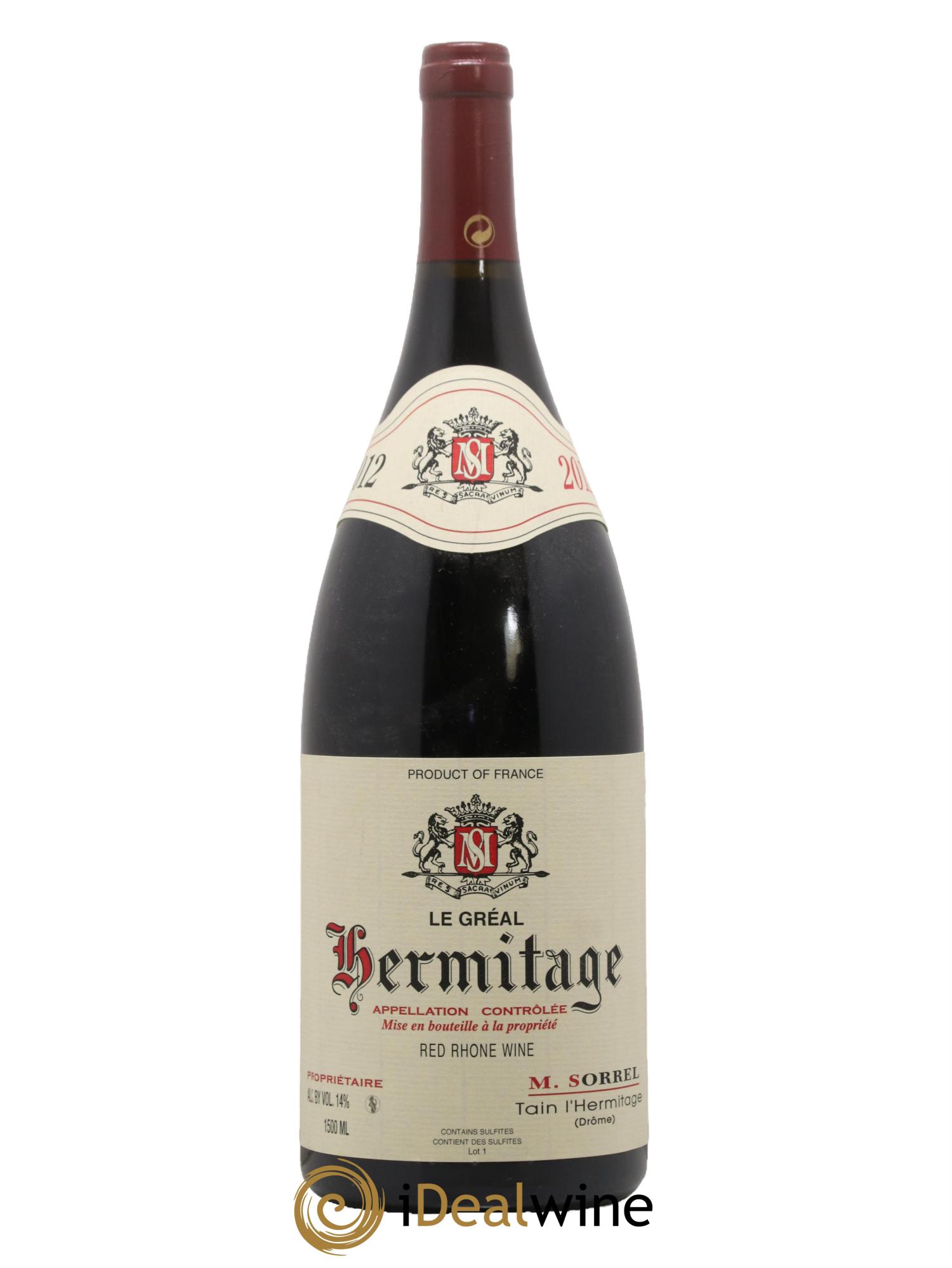 Hermitage Le Gréal Marc Sorrel  2012 - Lotto di 1 magnum - 0