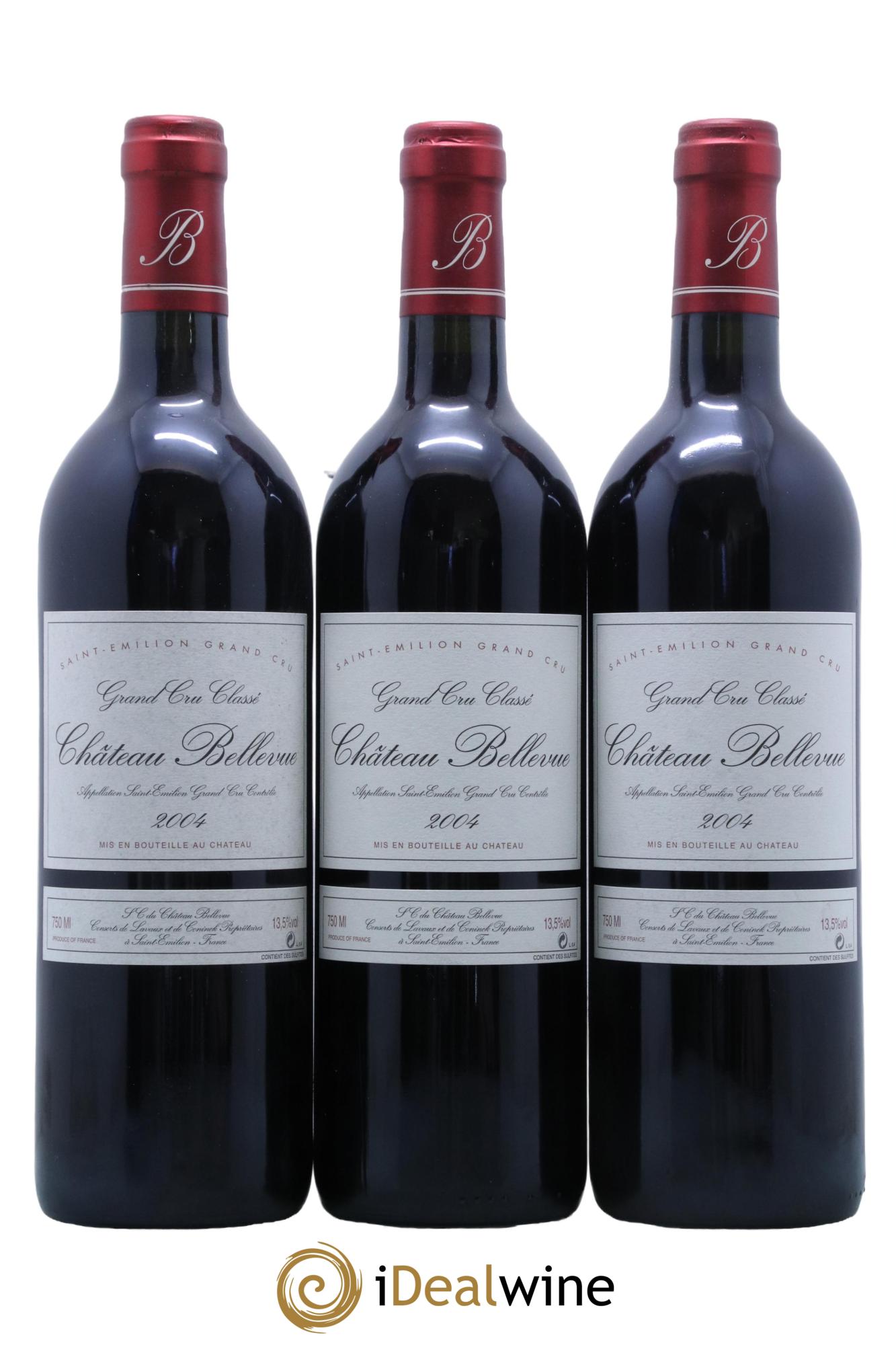 Château Bellevue Grand Cru Classé  2004 - Lot of 12 bottles - 3