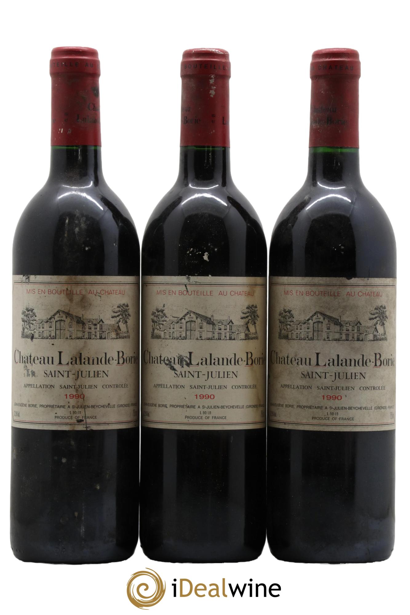 Château Lalande Borie 1990 - Posten von 3 Flaschen - 0