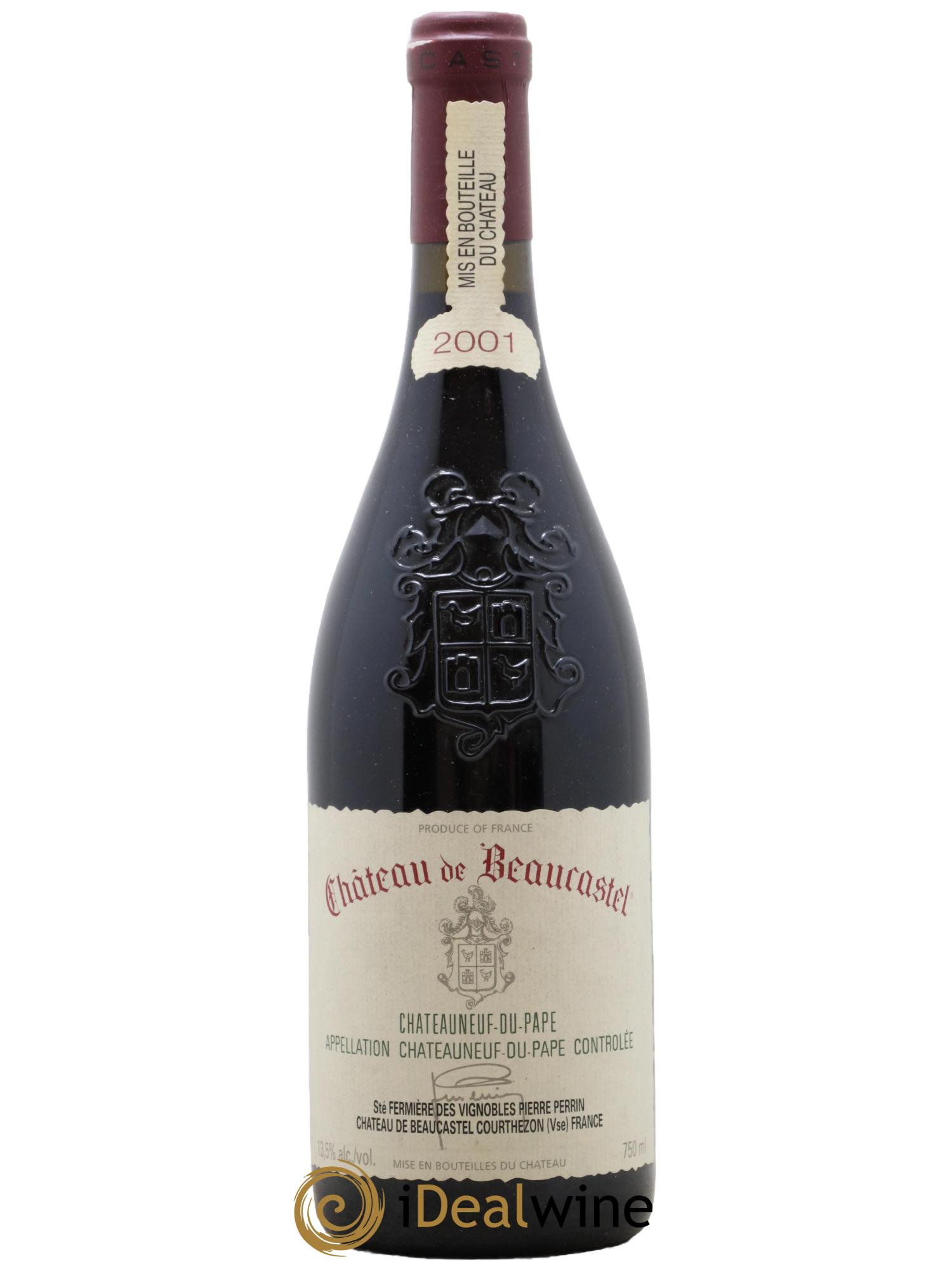 Châteauneuf-du-Pape Château de Beaucastel Famille Perrin 2001 - Lotto di 1 bottiglia - 0