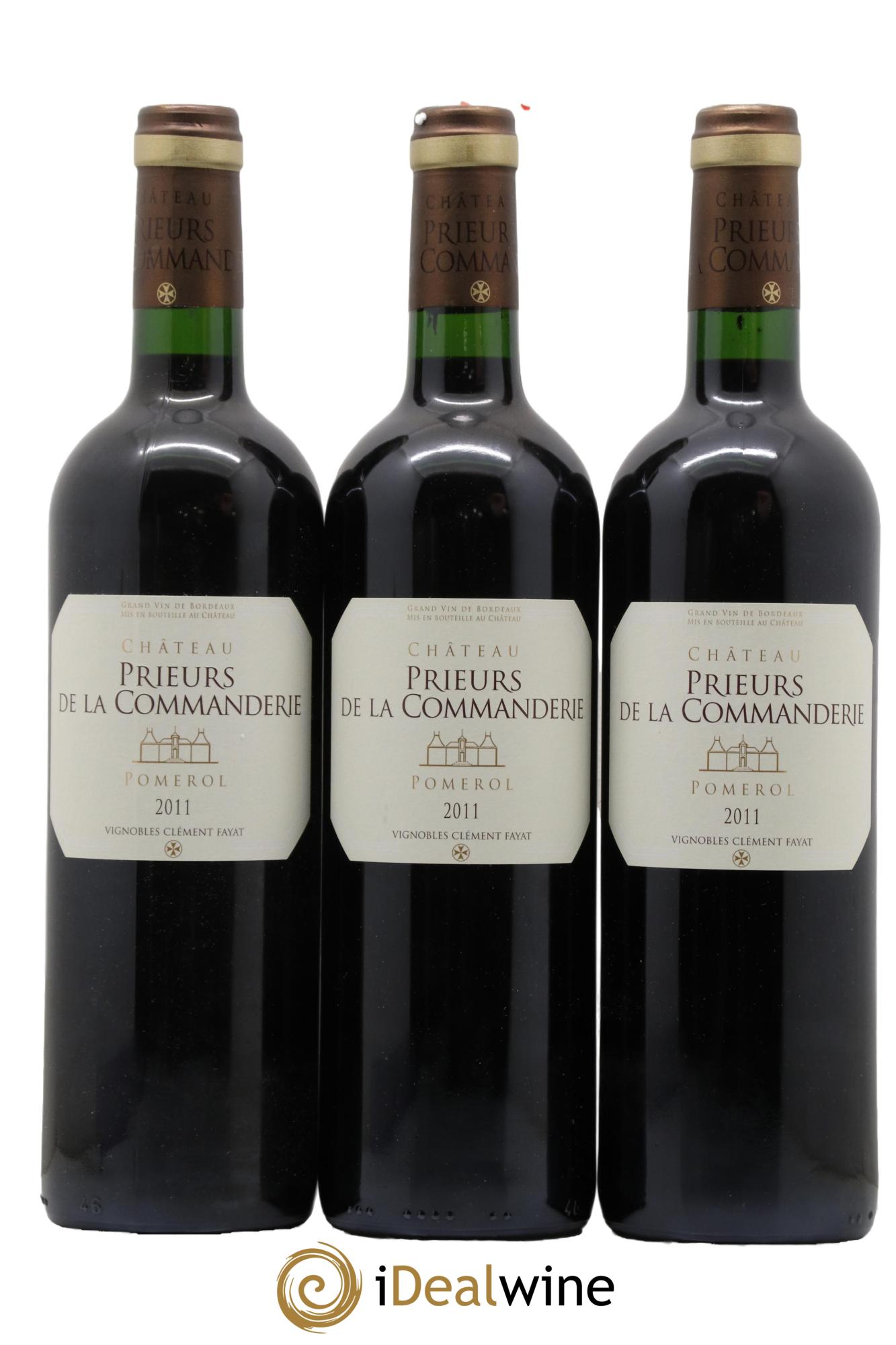 Pomerol Château Prieurs De La Commanderie 2011 - Lotto di 3 bottiglie - 0