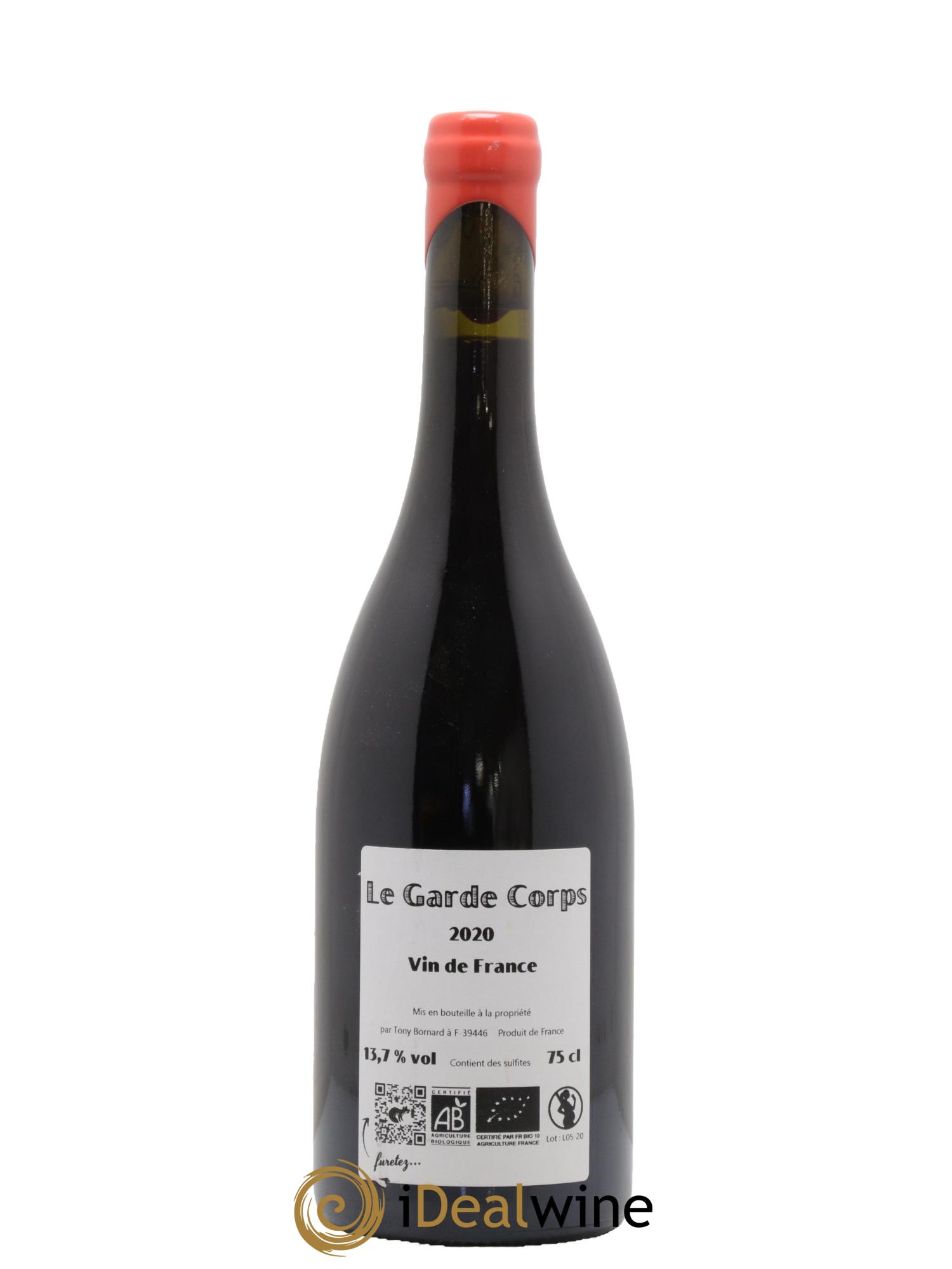 Arbois Pupillin Trousseau Le Garde Corps Bornard 2020 - Posten von 1 Flasche - 1