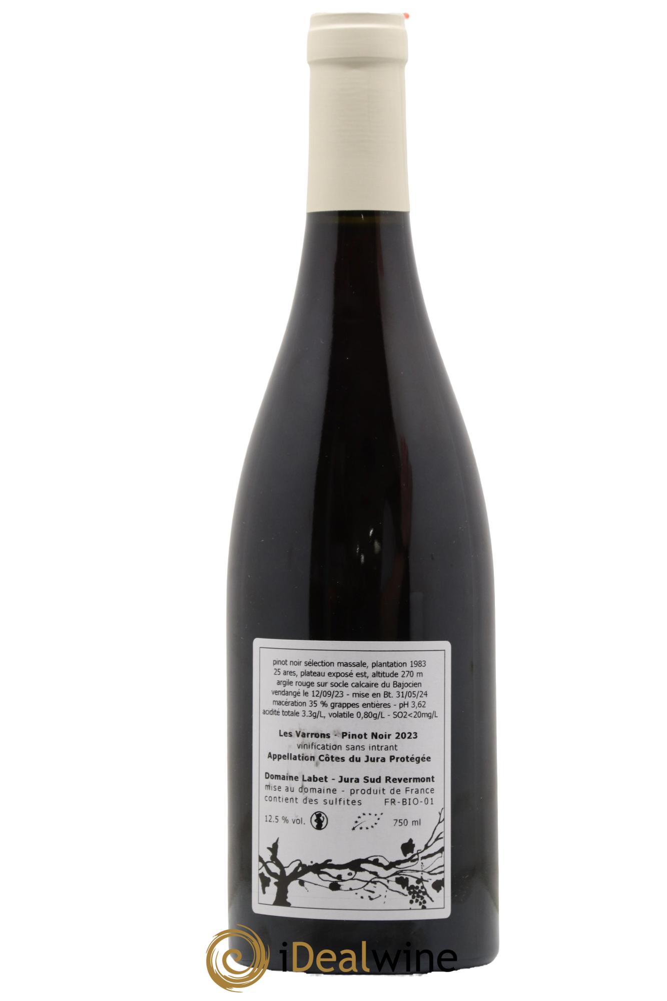 Côtes du Jura Pinot Noir Les Varrons Labet (Domaine) 2023 - Lot de 1 bouteille - 1