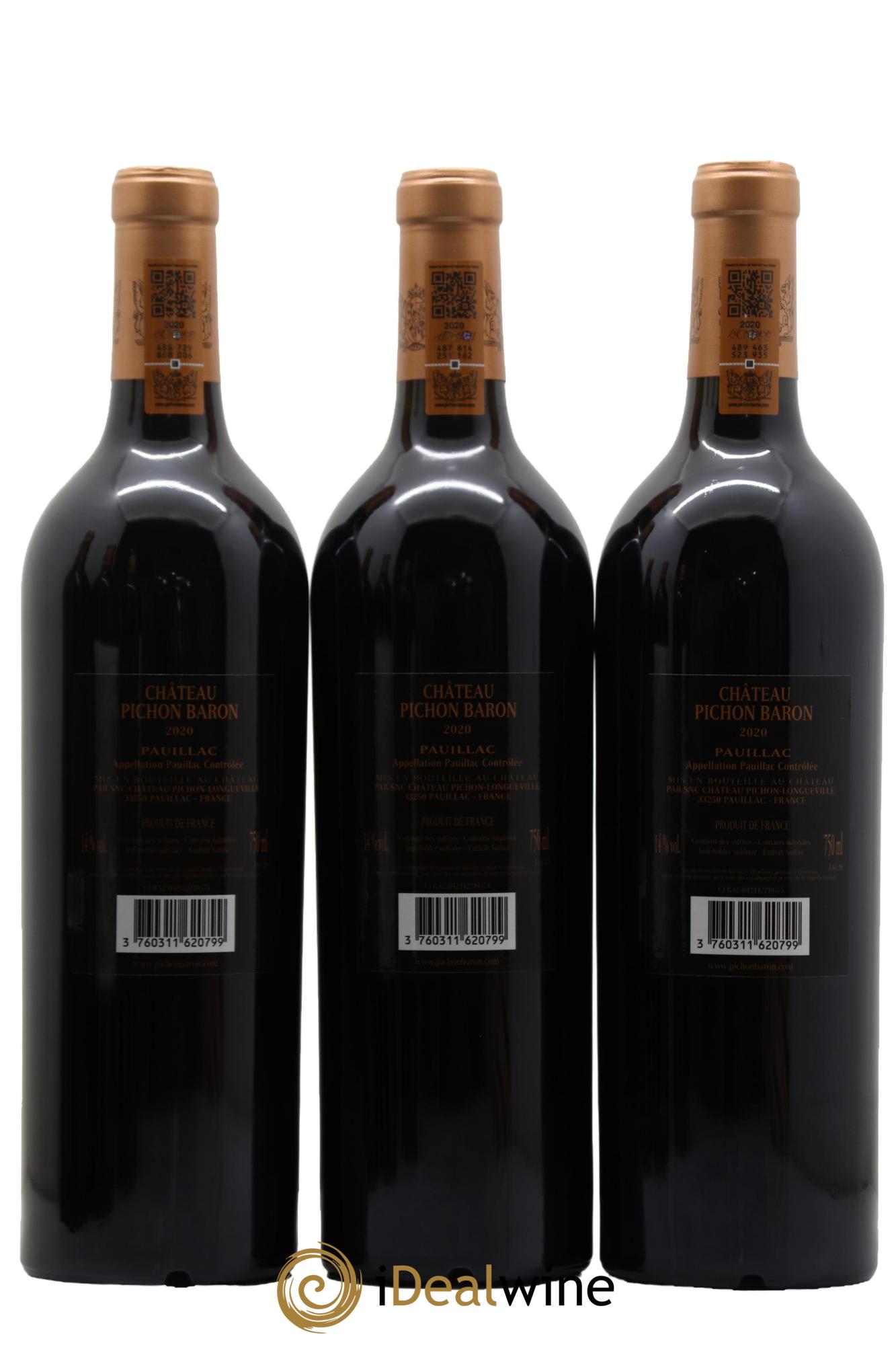 Pichon Longueville Baron 2ème Grand Cru Classé 2020 - Lot de 6 bouteilles - 2