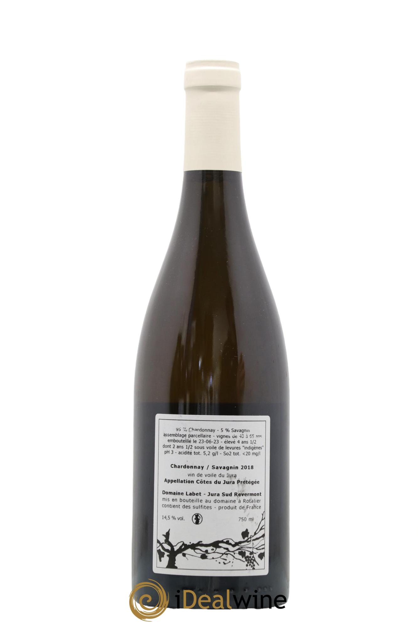 Côtes du Jura Chardonnay Savagnin Vin De Voile Labet 2018 - Lot de 1 bouteille - 1