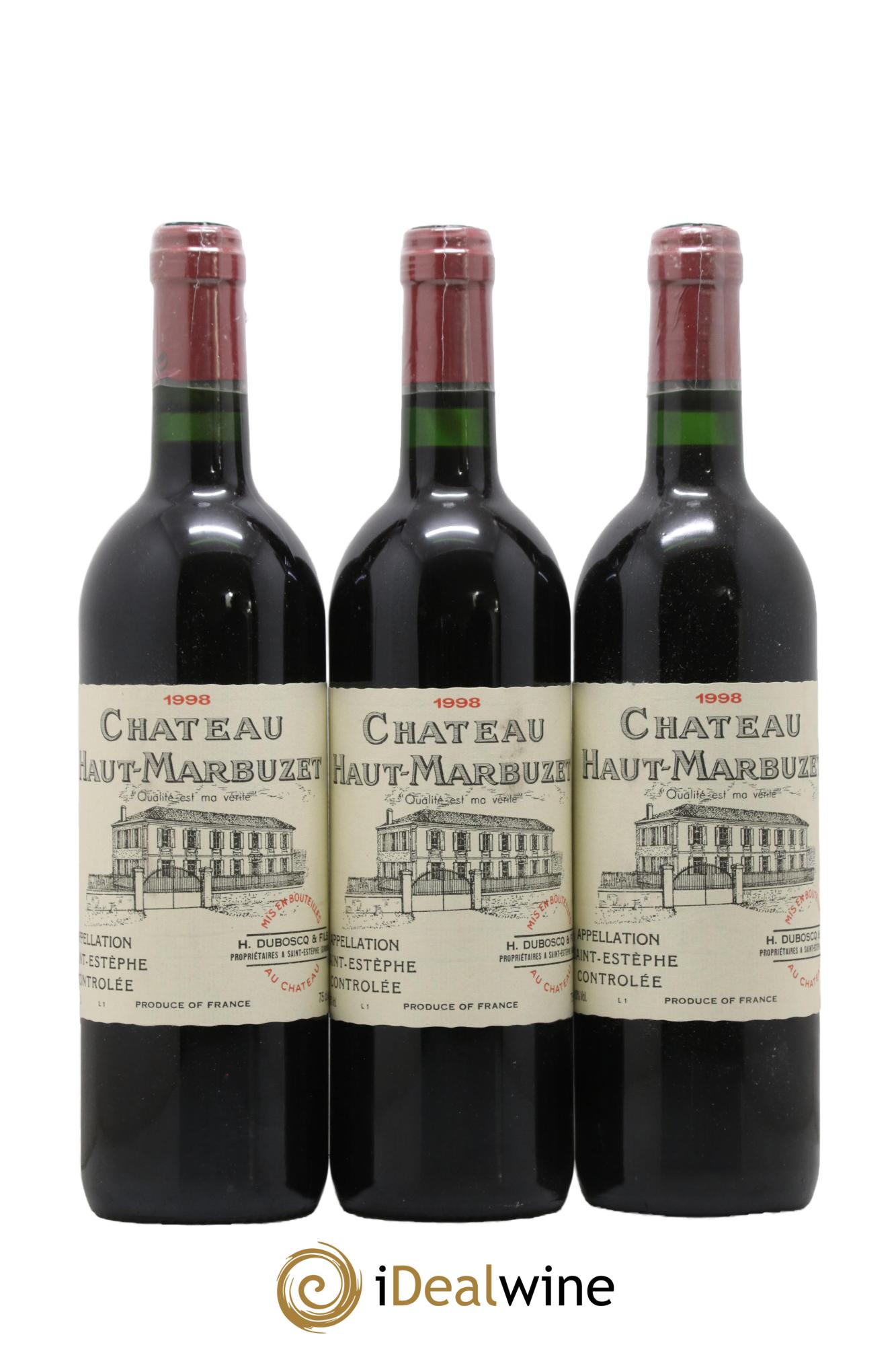 Château Haut Marbuzet 1998 - Lot of 12 bottles - 2