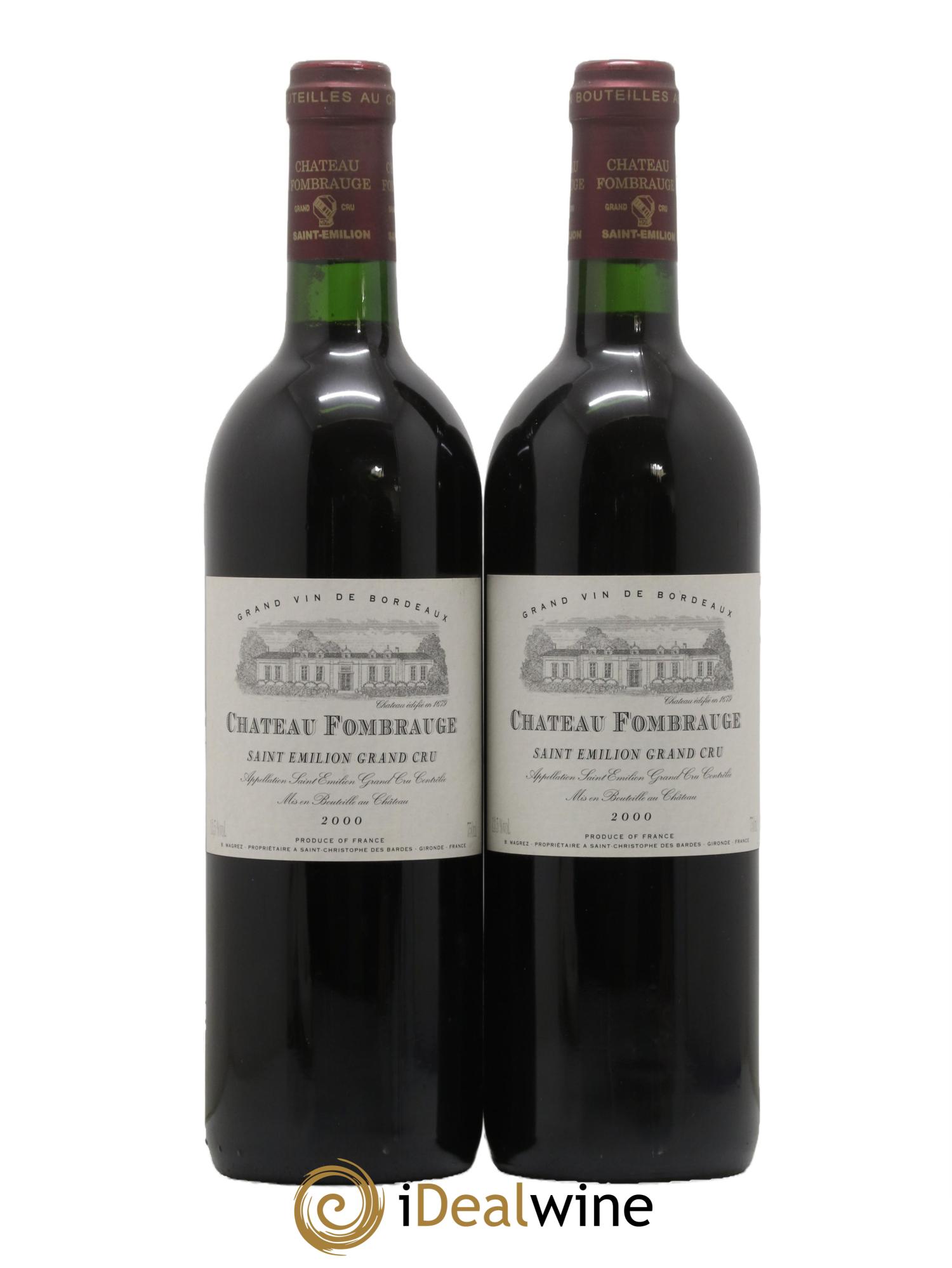 Château Fombrauge Grand Cru Classé 2000 - Lot de 2 bouteilles - 0