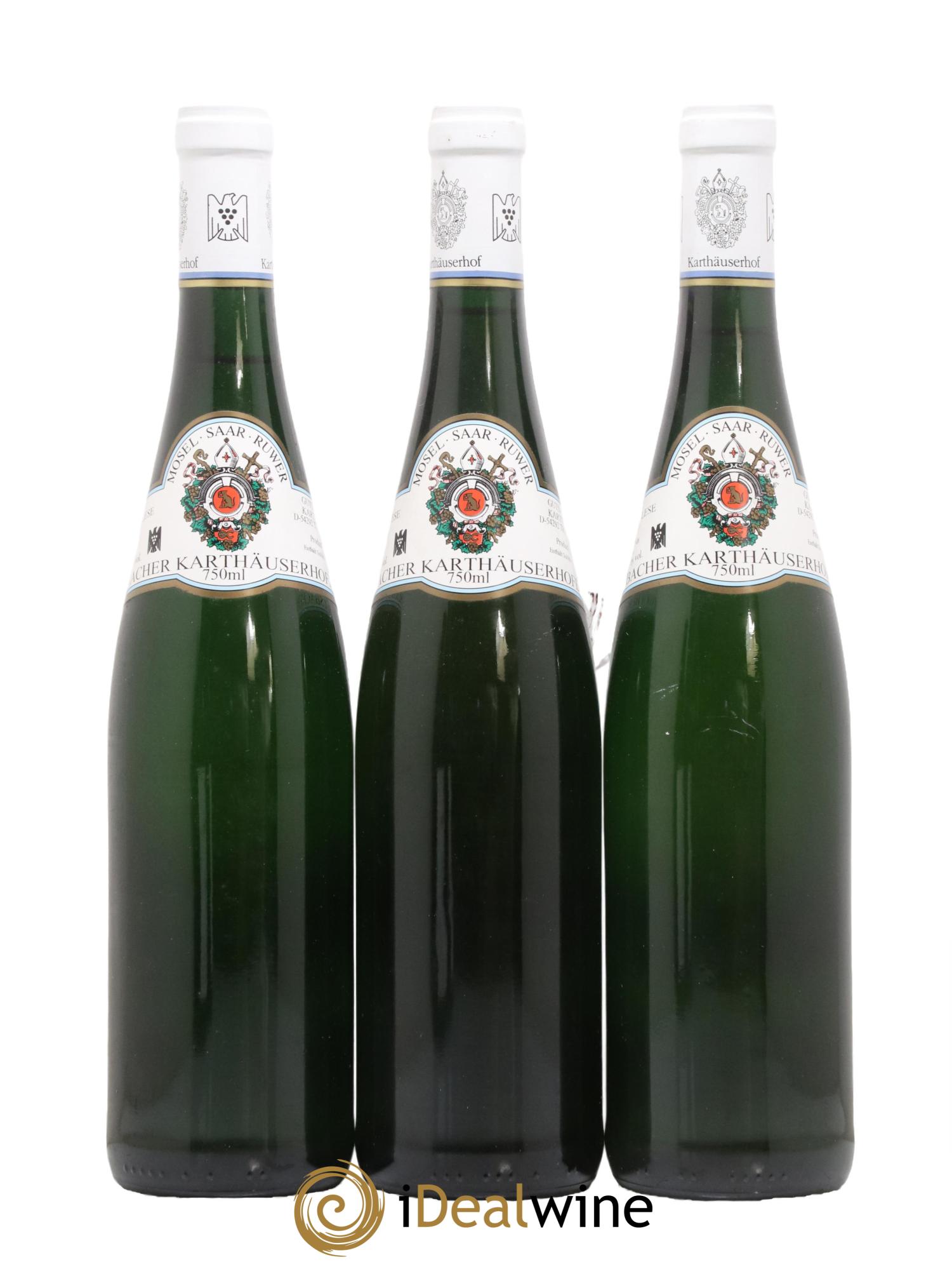 Allemagne Mosel-Saar Eitelsbacher Karthauserhofberg Riesling Spatlese Karthauserhof 2007 - Lot de 3 bouteilles - 0