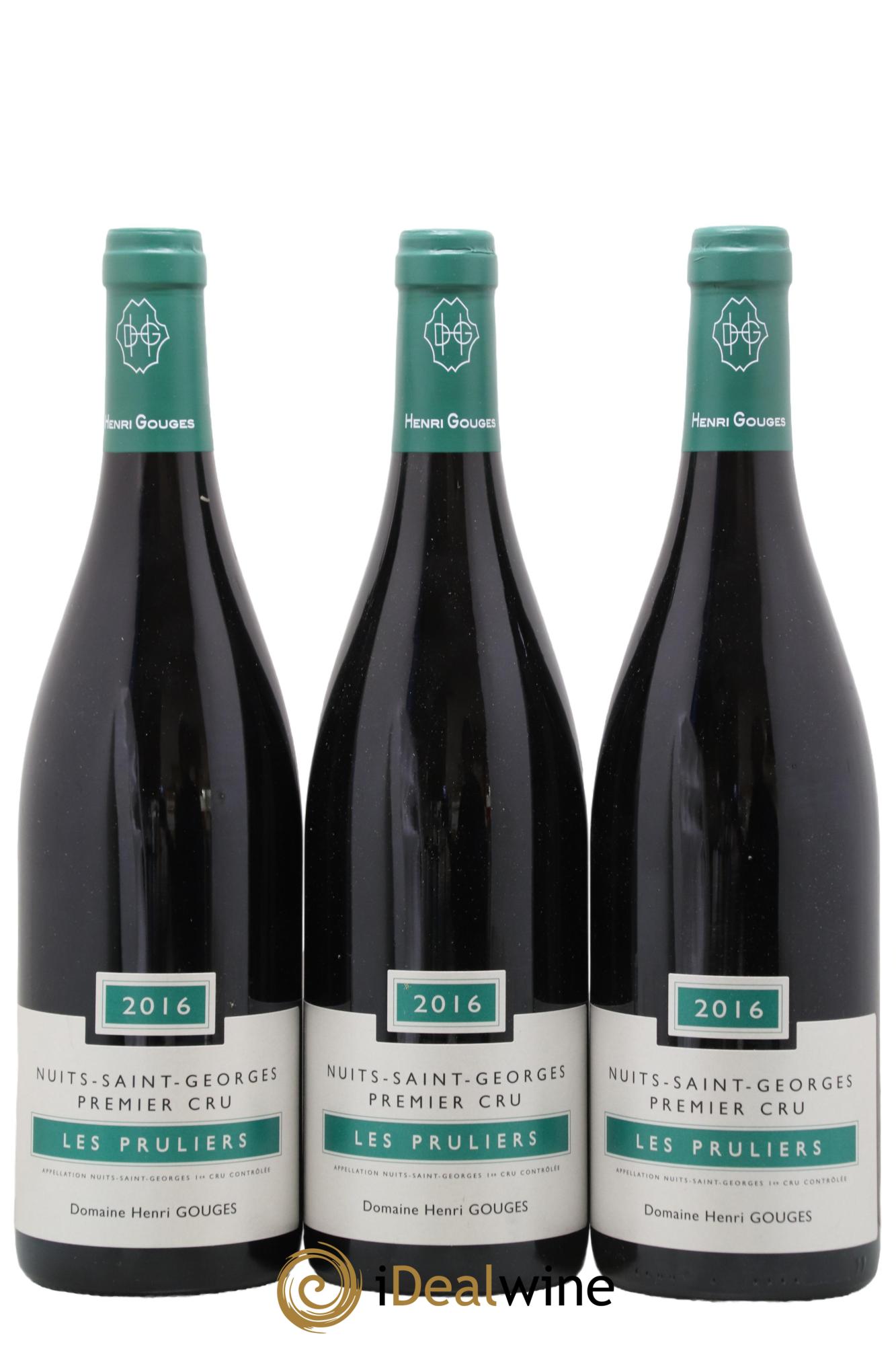 Nuits Saint-Georges 1er Cru Les Pruliers Henri Gouges 2016 - Lot de 3 bouteilles - 0