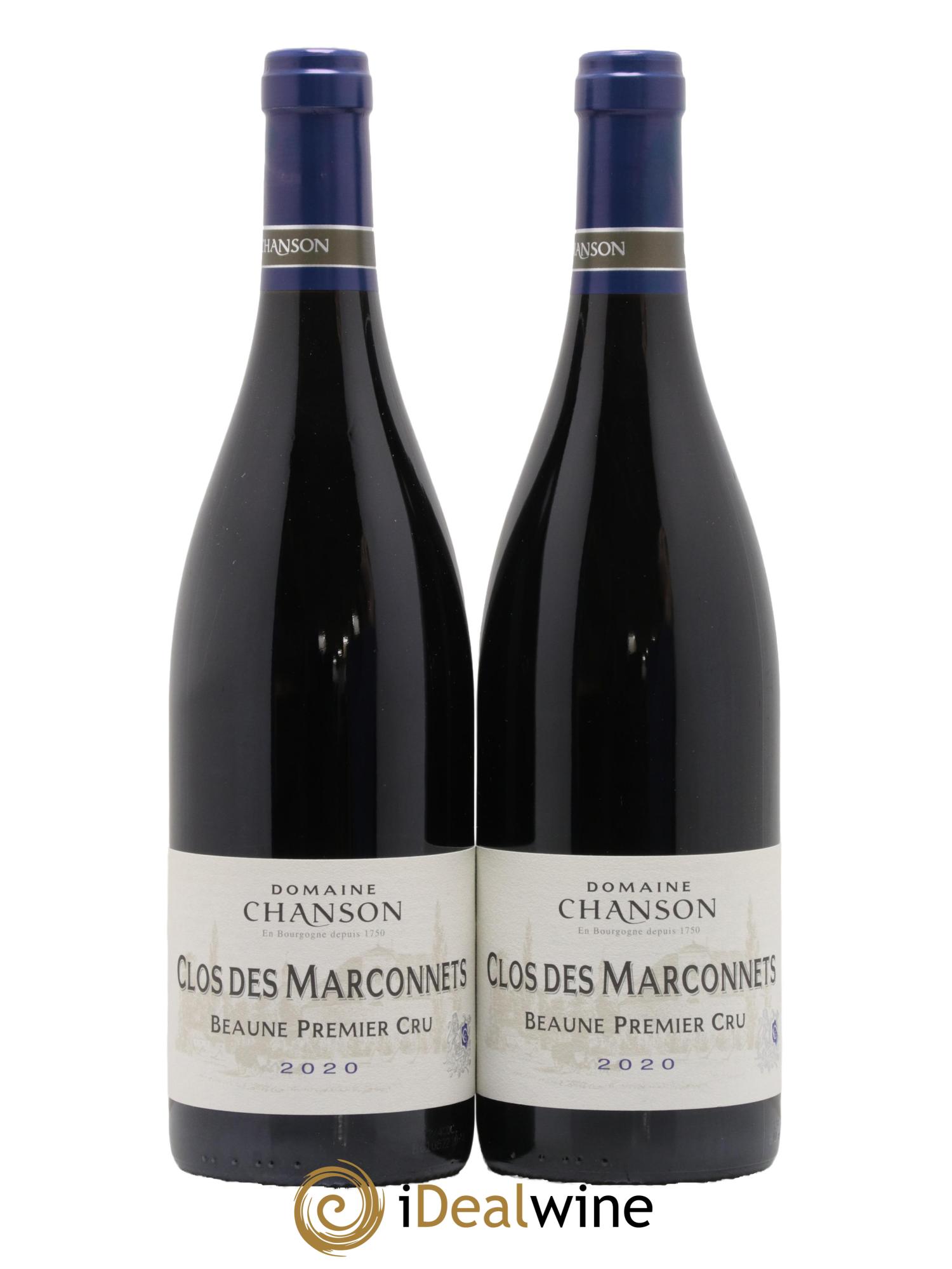 Beaune 1er Cru Clos des Marconnets Chanson 2020 - Lot of 2 bottles - 0