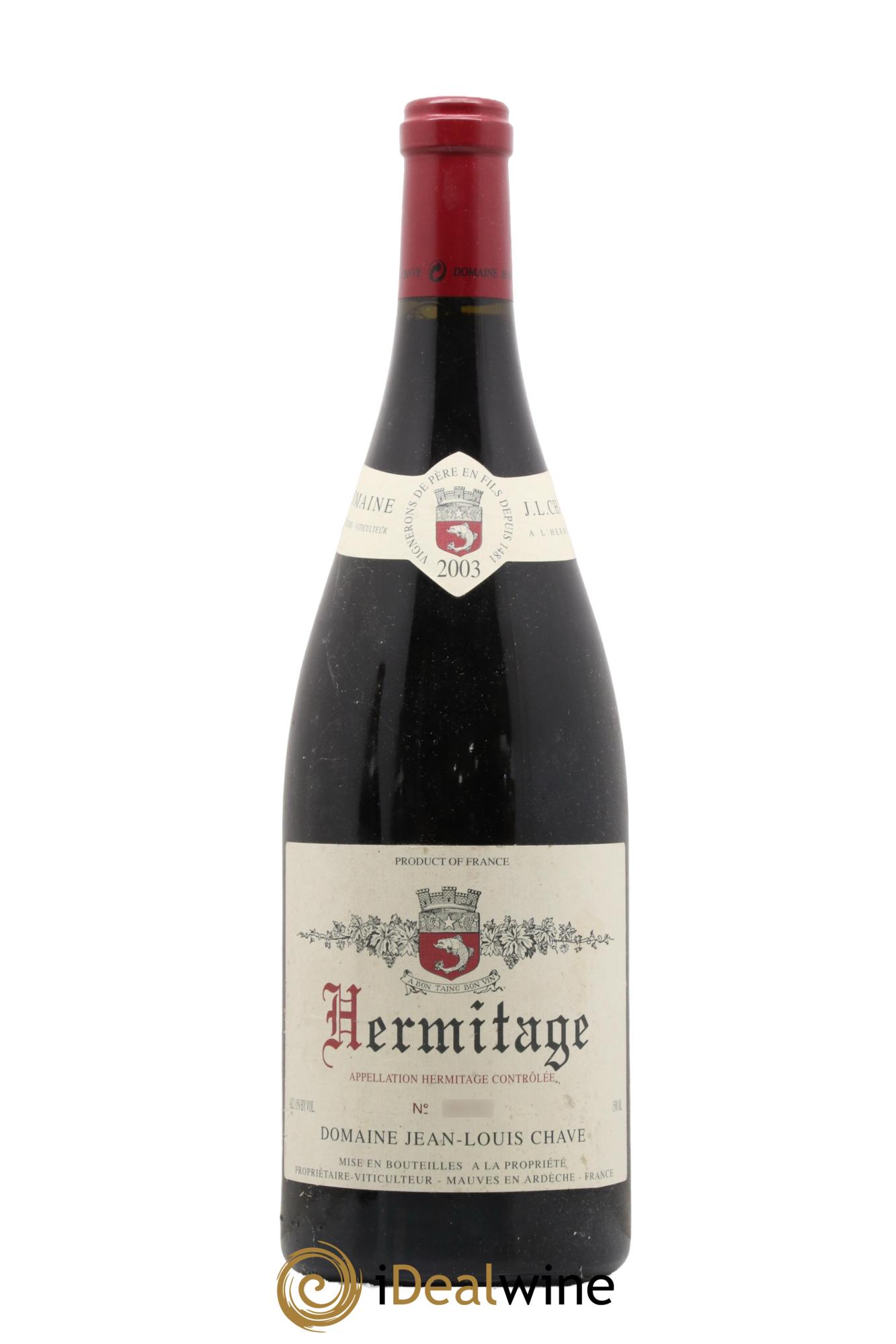 Hermitage Jean-Louis Chave 2003 - Posten von 1 Magnum - 0