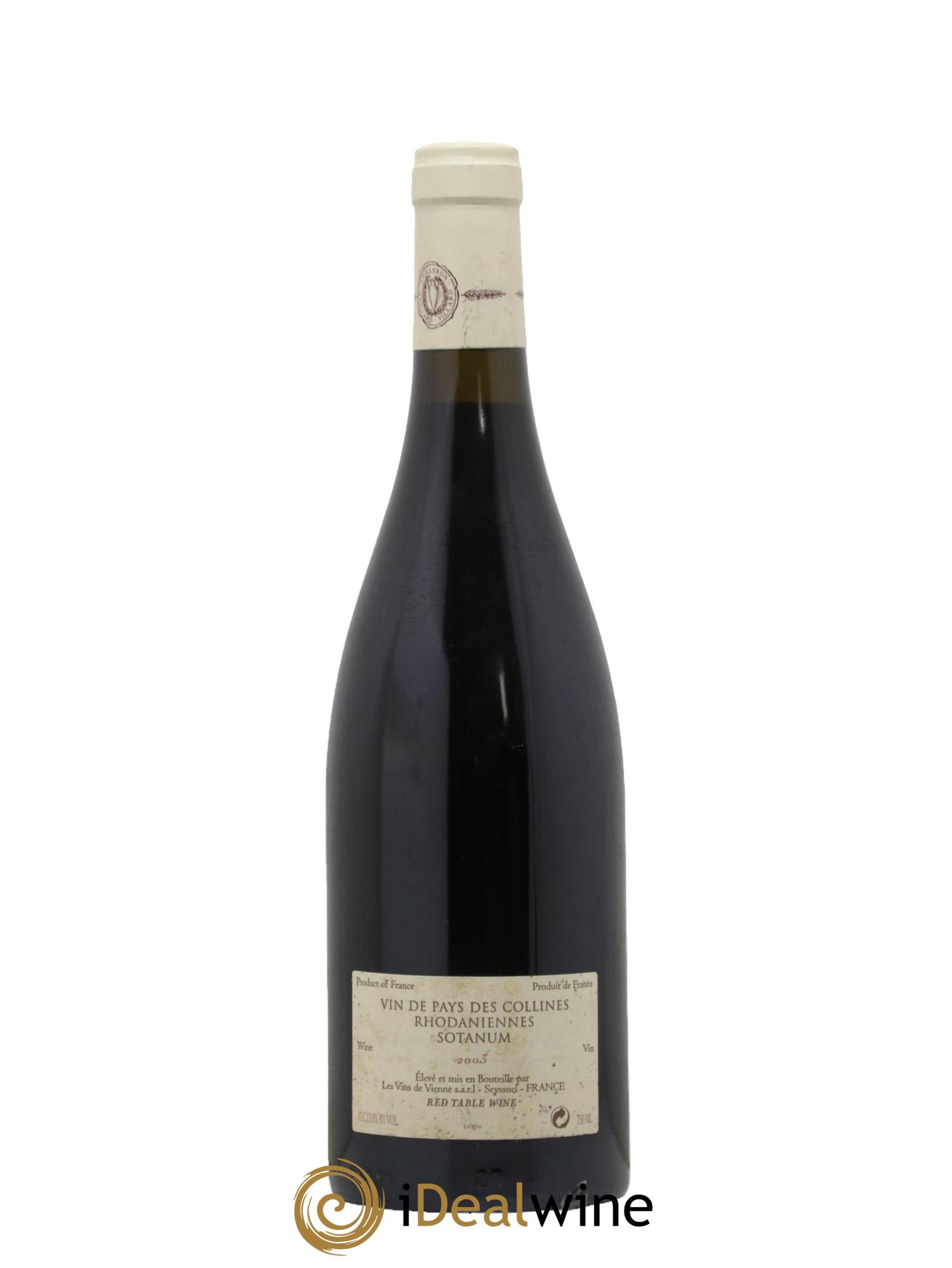 IGP Collines Rhodaniennes Sotanum Les Vins de Vienne 2003 - Lot de 1 bouteille - 1