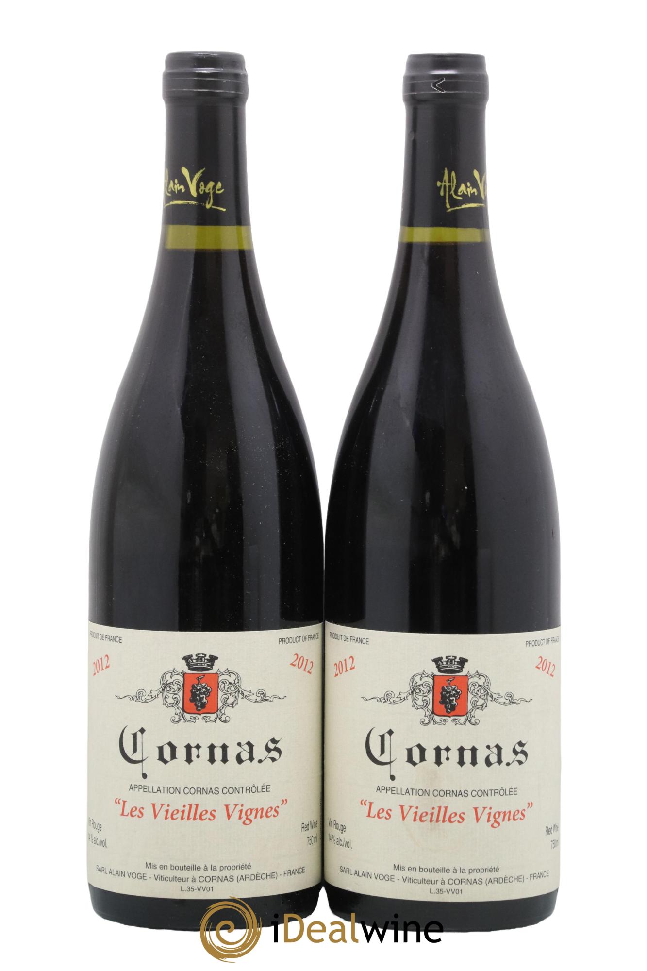 Cornas Les Vieilles Vignes Alain Voge (Domaine) 2012 - Lotto di 2 bottiglie - 0