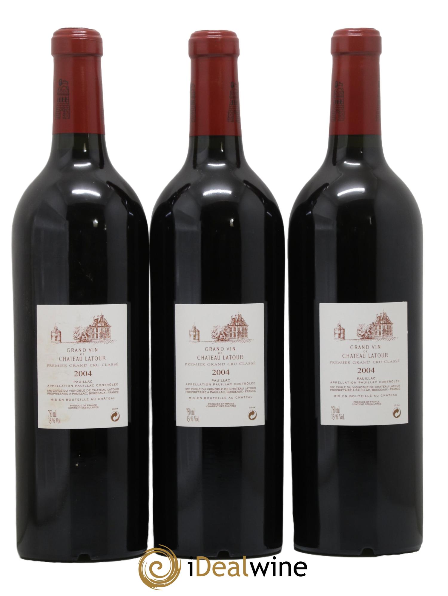 Château Latour 1er Grand Cru Classé 2004 - Lotto di 3 bottiglie - 1