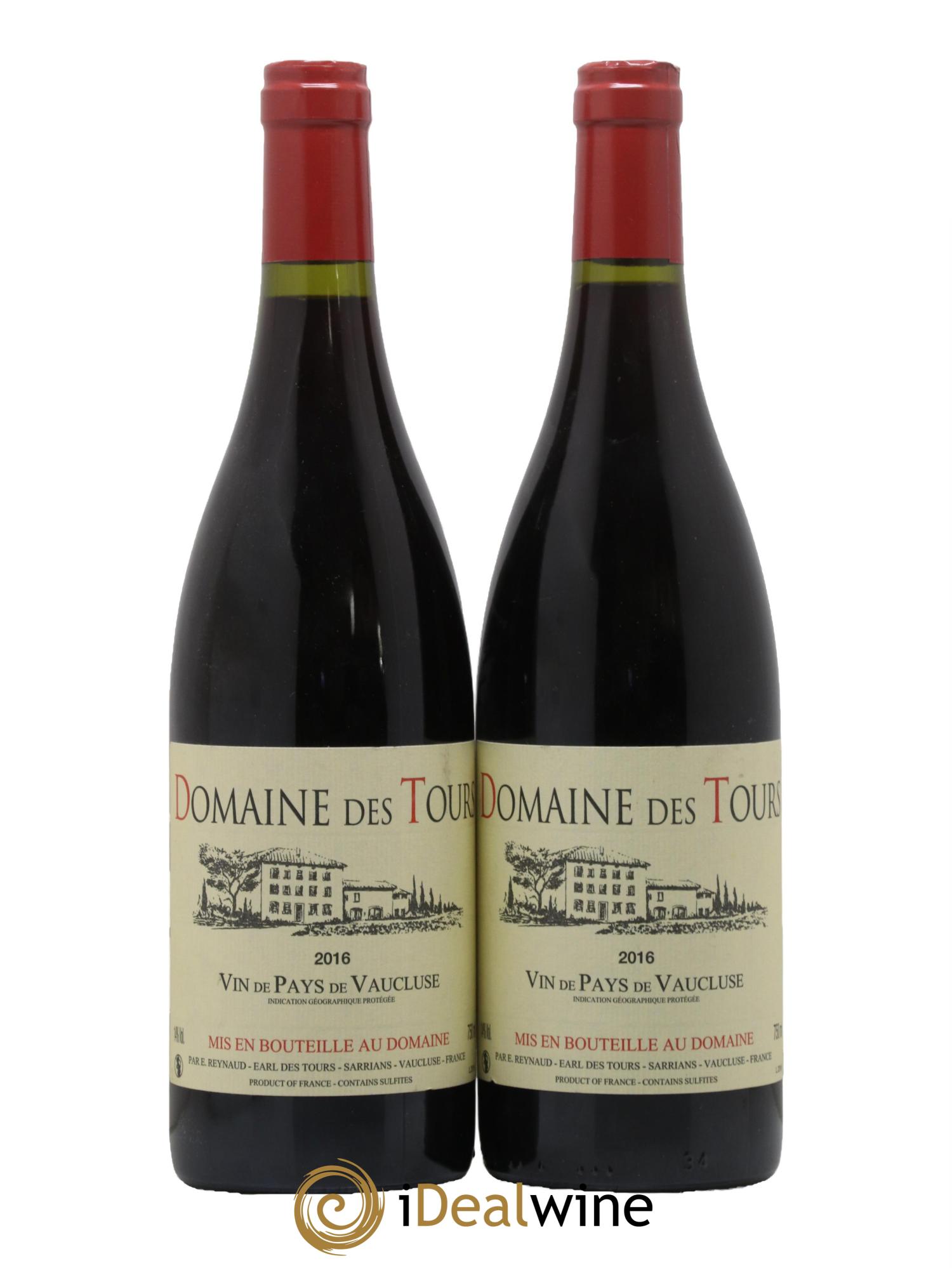 IGP Vaucluse (Vin de Pays de Vaucluse) Domaine des Tours Emmanuel Reynaud 2016 - Lot de 2 bouteilles - 0